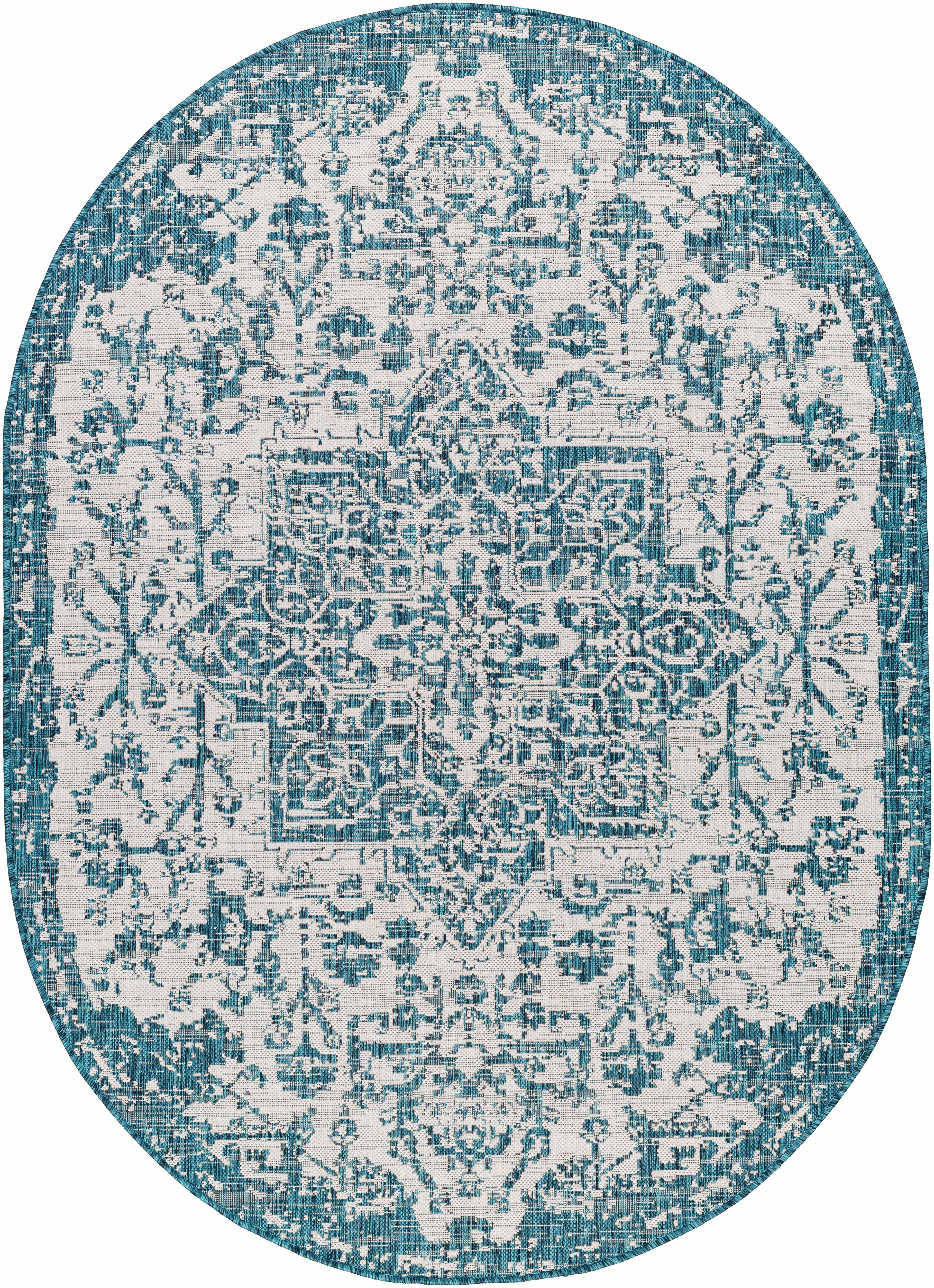 Teal Kilmacolm Indoor & Outdoor Area Rug - Clearance - Image 17