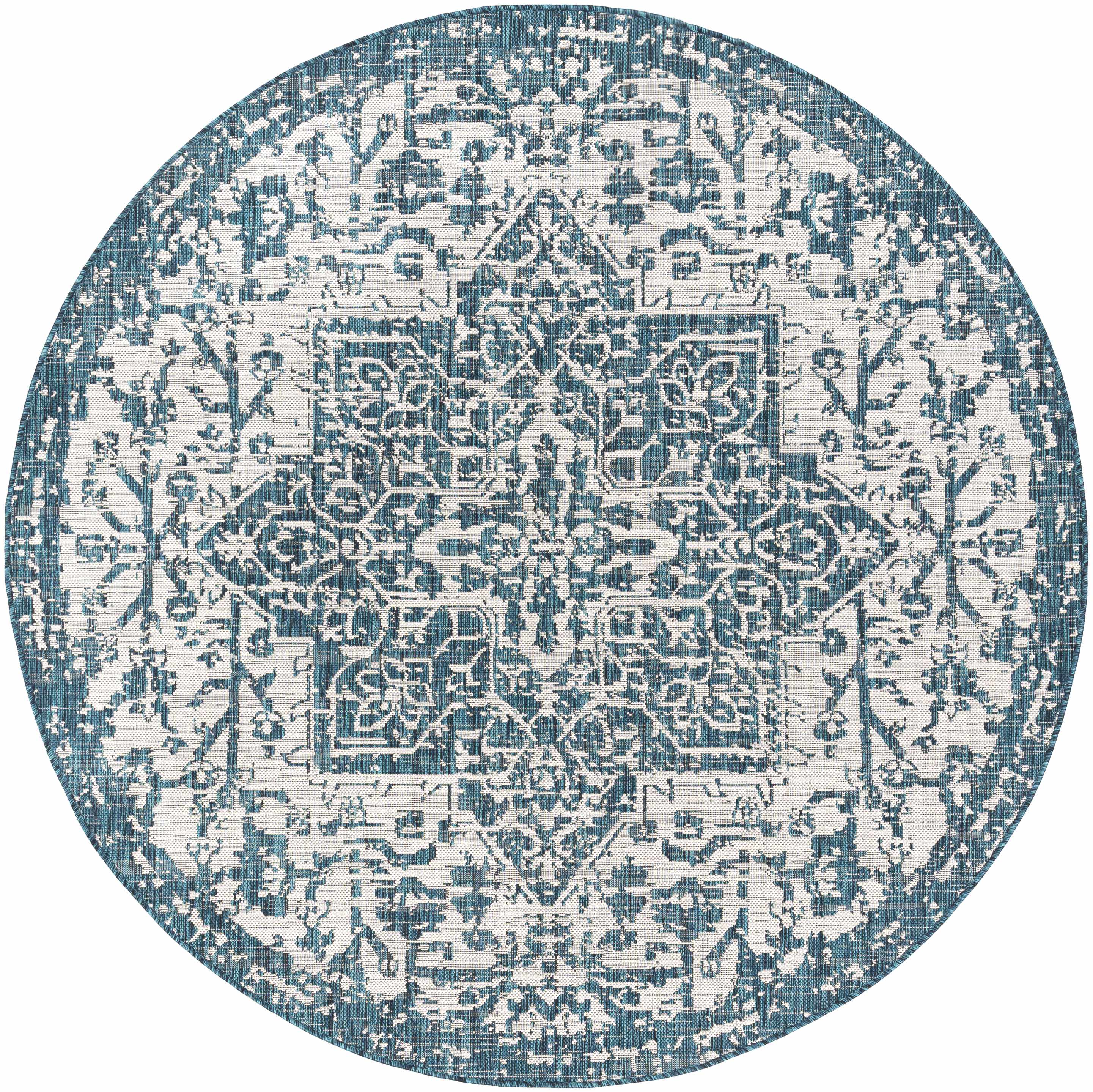 Teal Kilmacolm Indoor & Outdoor Area Rug - Clearance - Image 9
