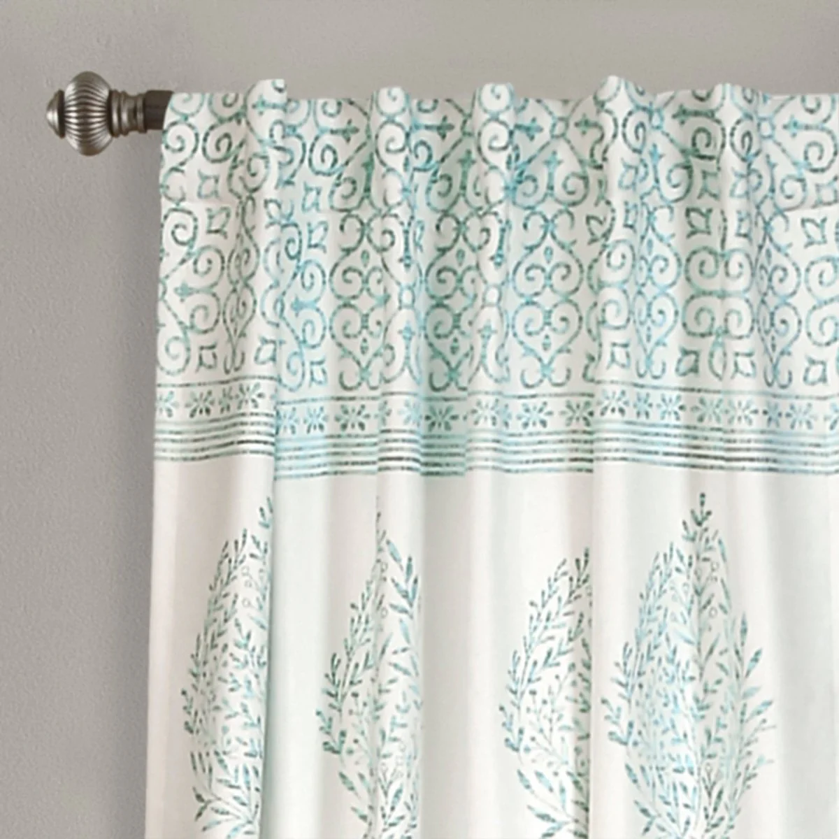 Teardrop Leaf Light Filtering Window Curtain Panel Set - Image 15