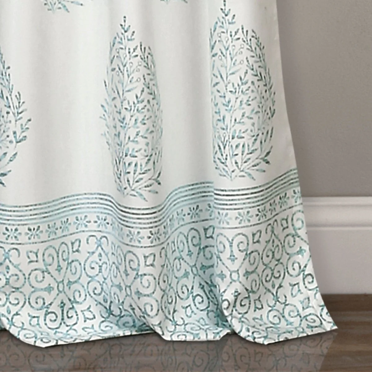 Teardrop Leaf Light Filtering Window Curtain Panel Set - Image 17