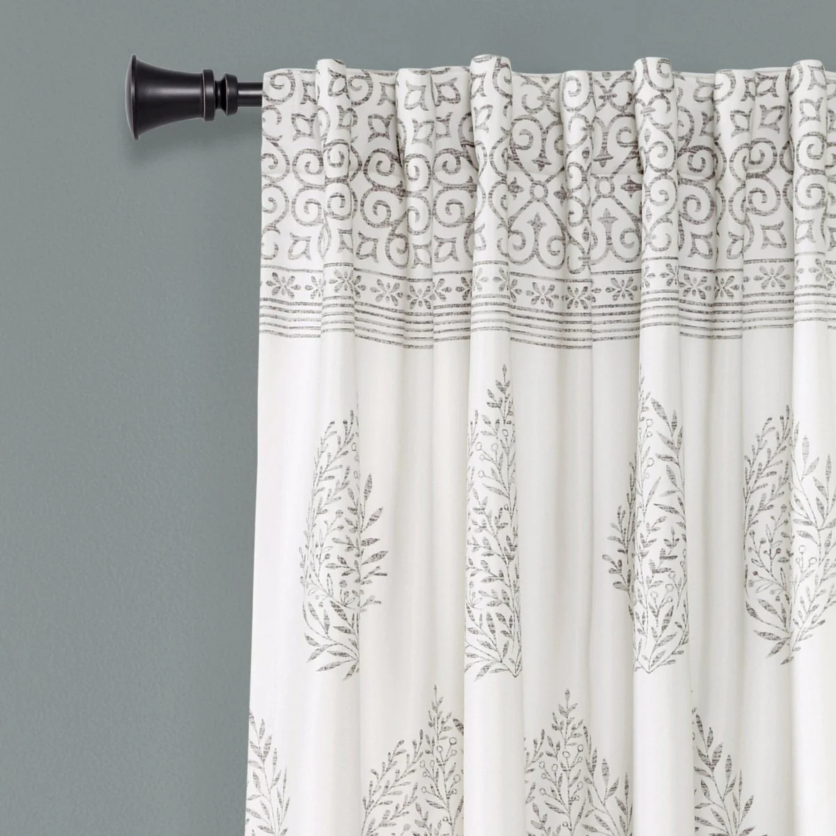 Teardrop Leaf Light Filtering Window Curtain Panel Set - Image 4