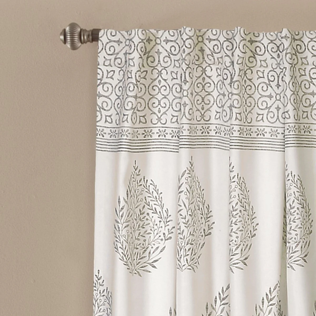 Teardrop Leaf Light Filtering Window Curtain Panel Set - Image 5
