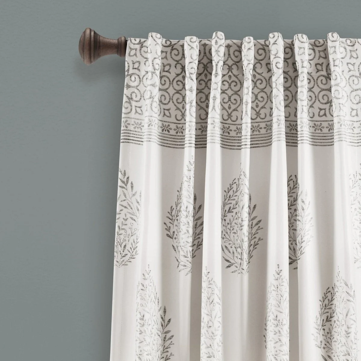Teardrop Leaf Light Filtering Window Curtain Panel Set - Image 6