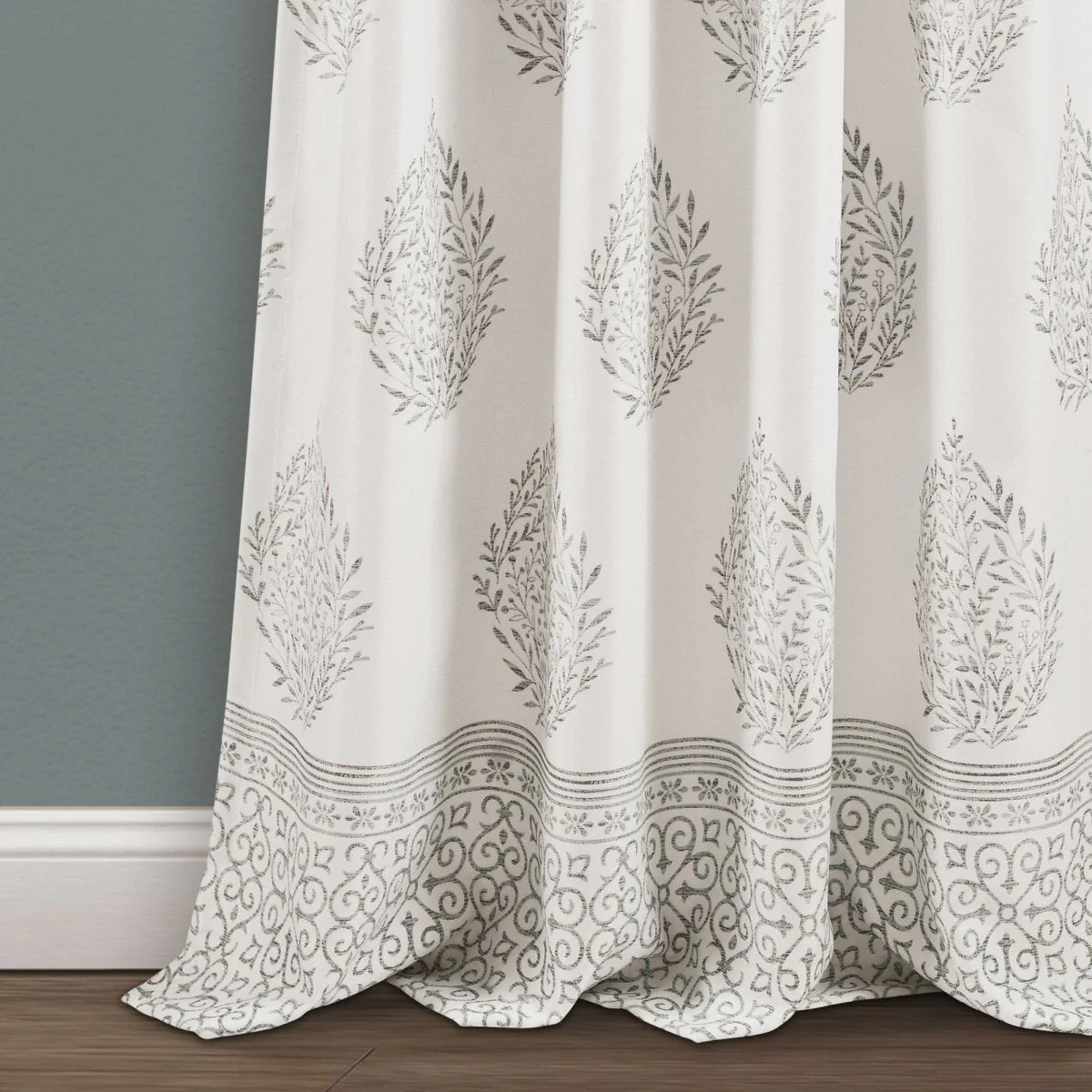 Teardrop Leaf Light Filtering Window Curtain Panel Set - Image 9