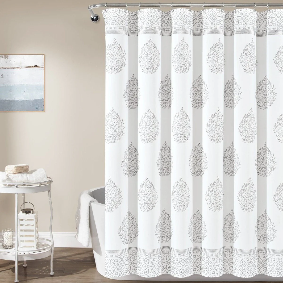 Teardrop Leaf Shower Curtain - Image 2
