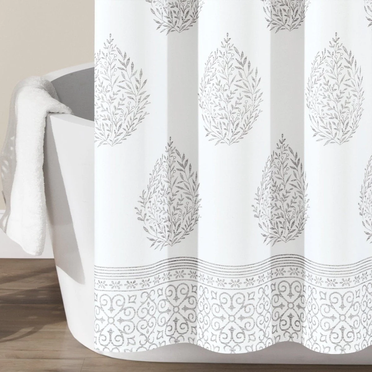 Teardrop Leaf Shower Curtain - Image 7