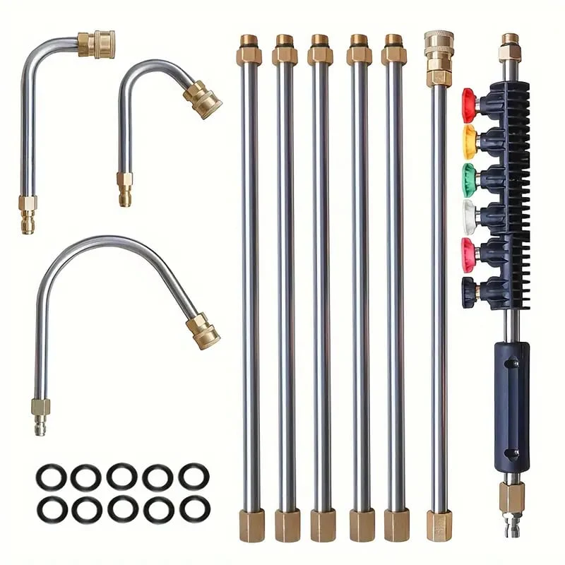 Telescoping Pressure Washer Wand 24ft 4000 PSI Gutter Cleaning Kit - Image 2