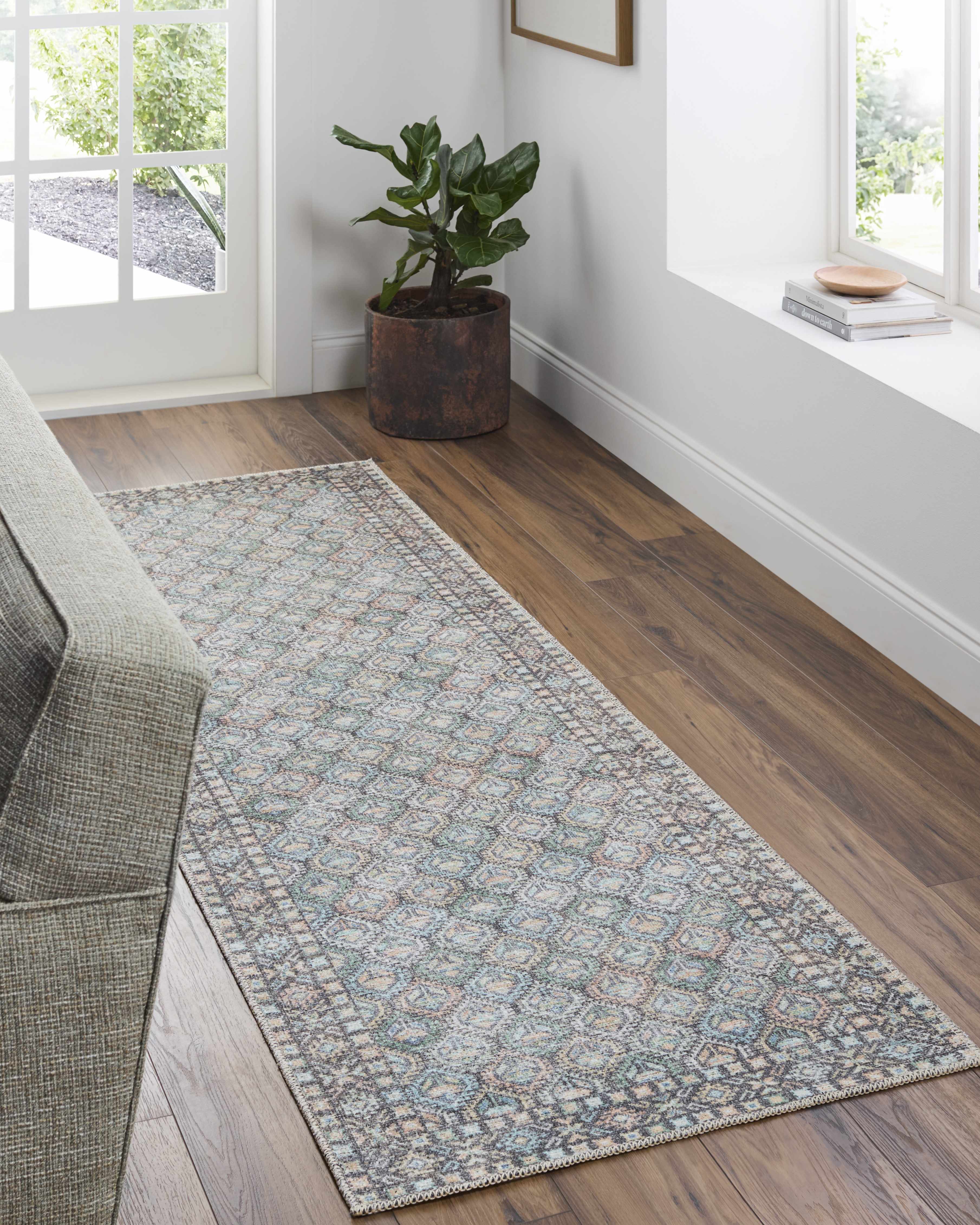 Telma Medium Green Washable Area Rug - Image 10