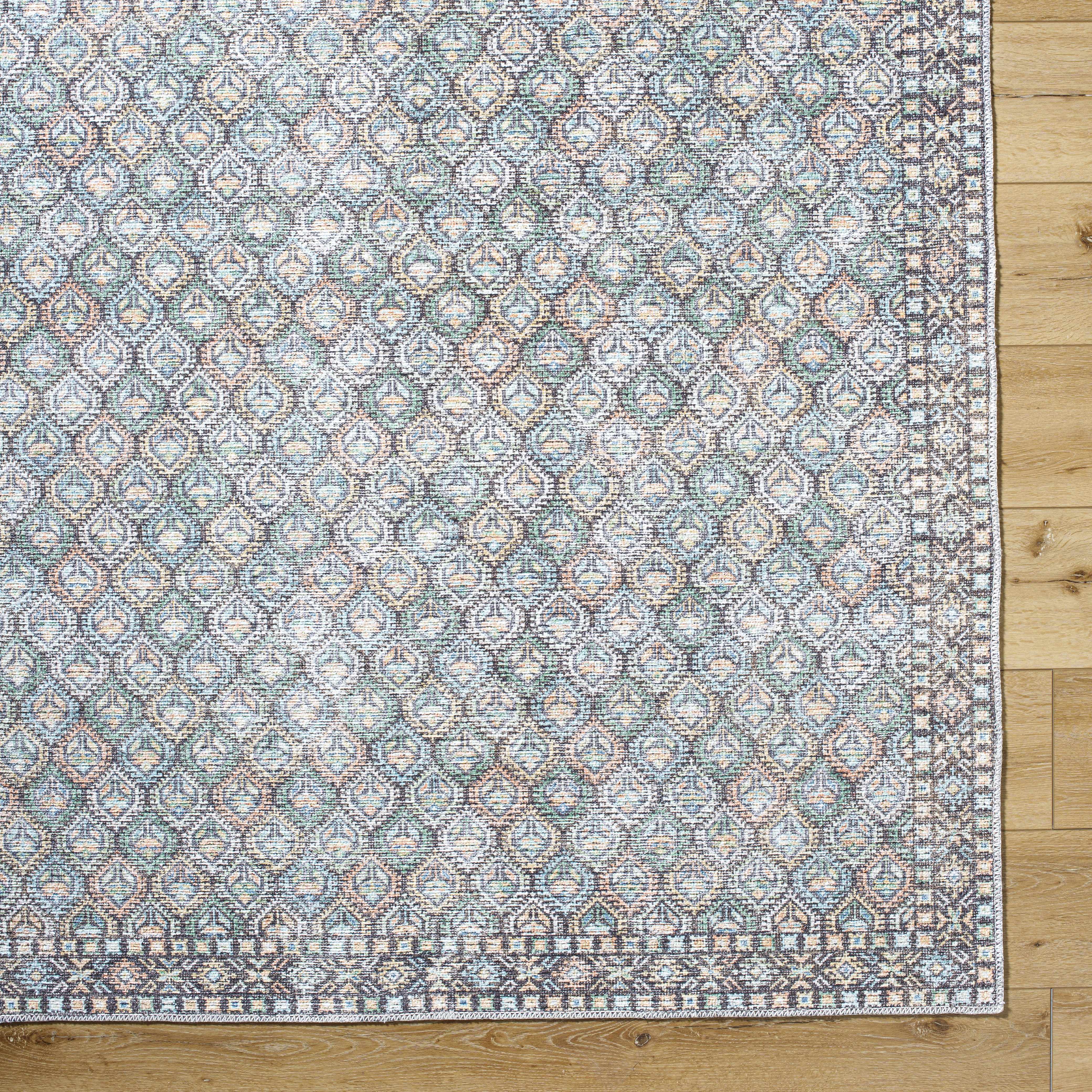 Telma Medium Green Washable Area Rug - Image 6