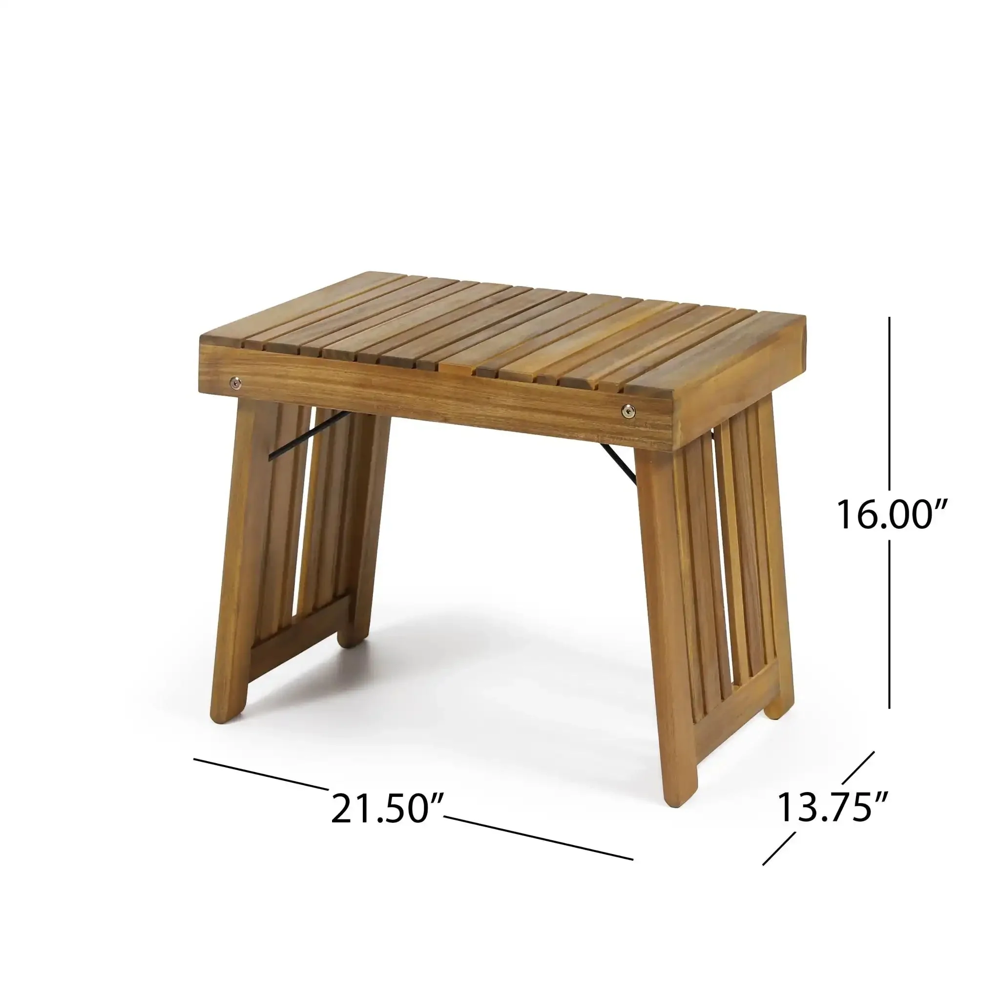 Temptation - Outdoor Foldable Side Table With Slat Design - Image 4