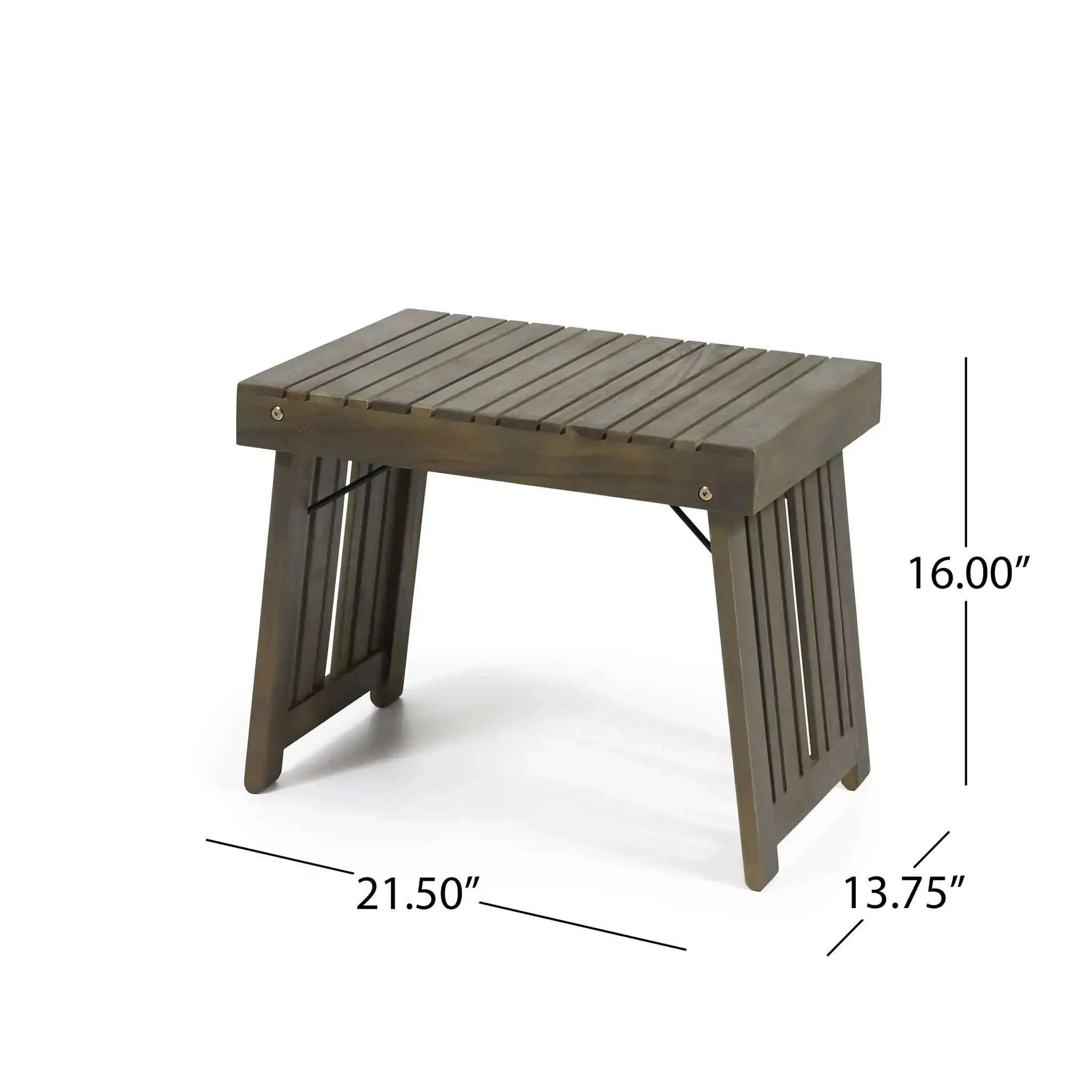 Temptation - Outdoor Foldable Side Table With Slat Design - Image 6