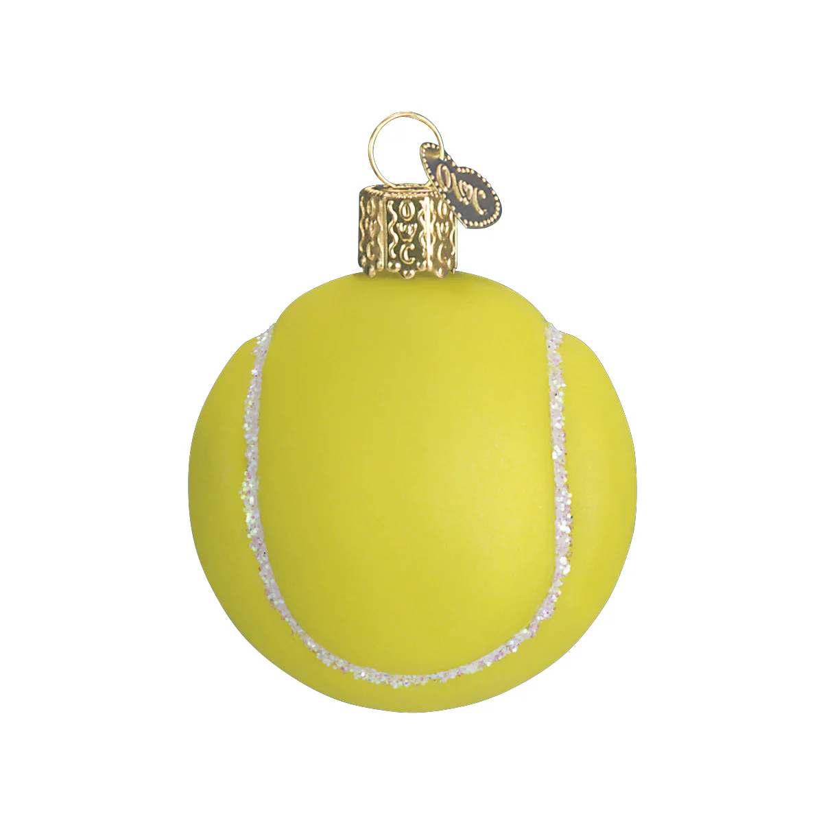 Tennis Ball Glass Ornament 2.5 x 2 x 2 Inches - Image 3