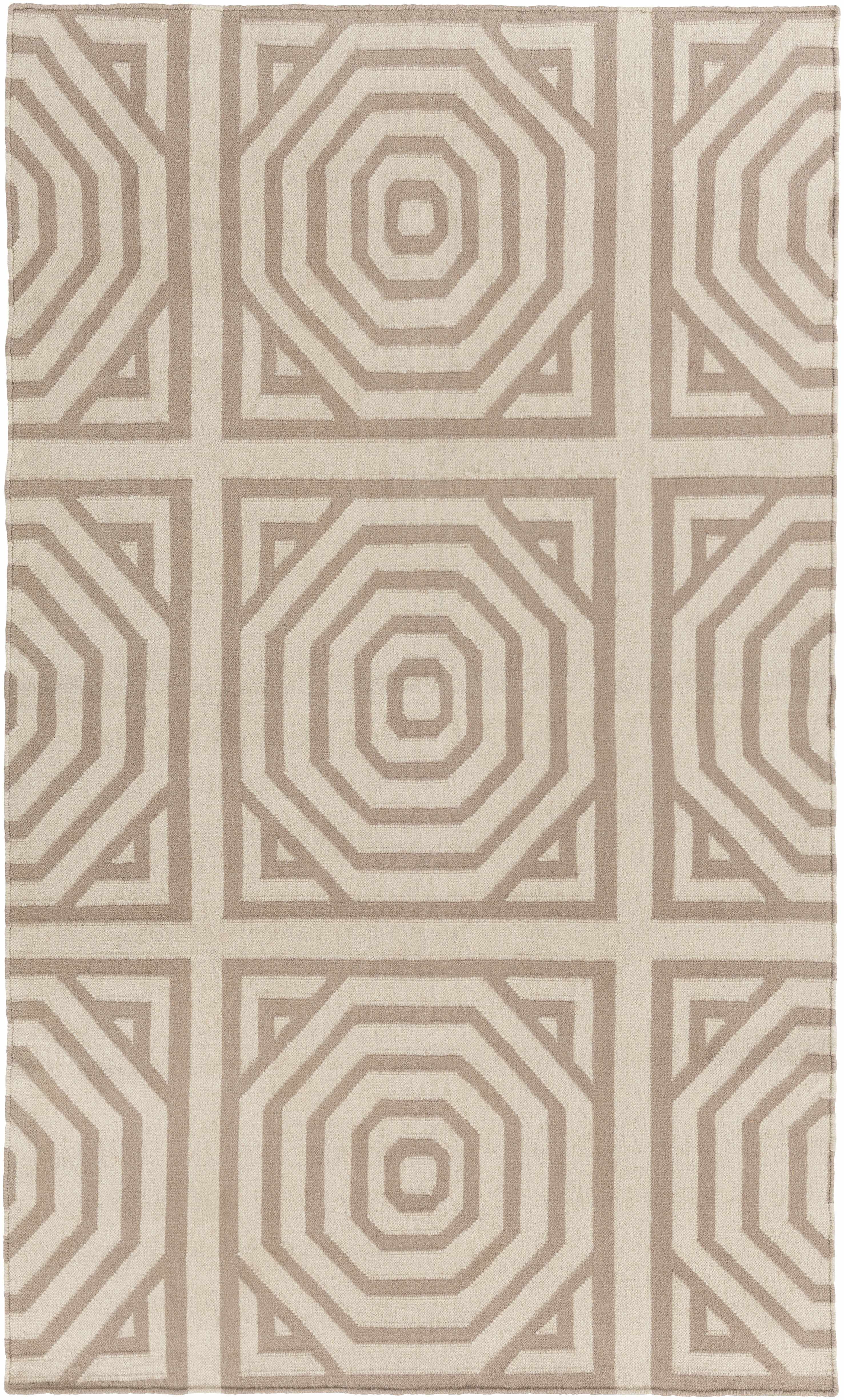 Terlton Ivory Greek Geometric Rug - Clearance