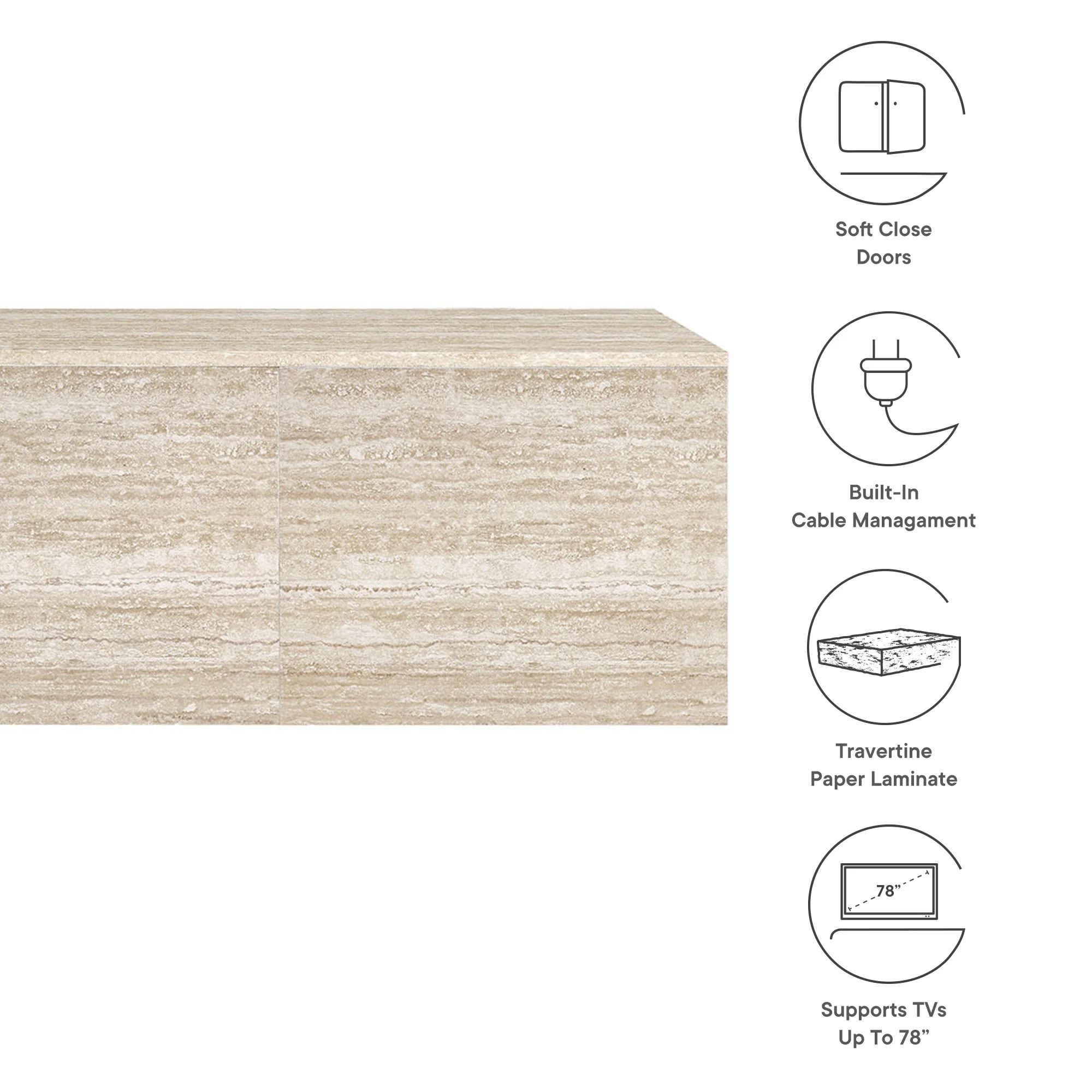 Terra 71" Wall-Mounted TV Stand by Modway - Image 2