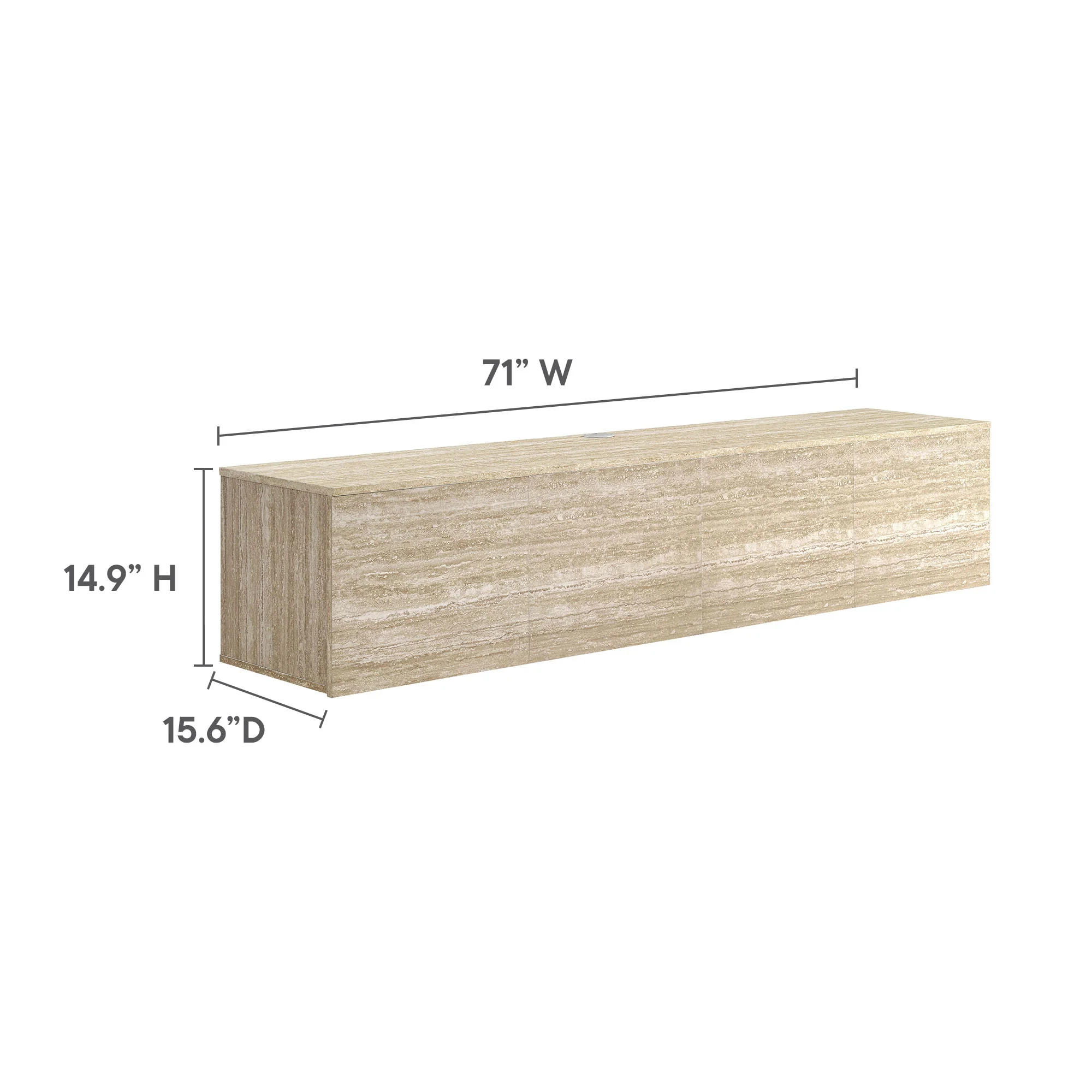Terra 71" Wall-Mounted TV Stand by Modway - Image 3