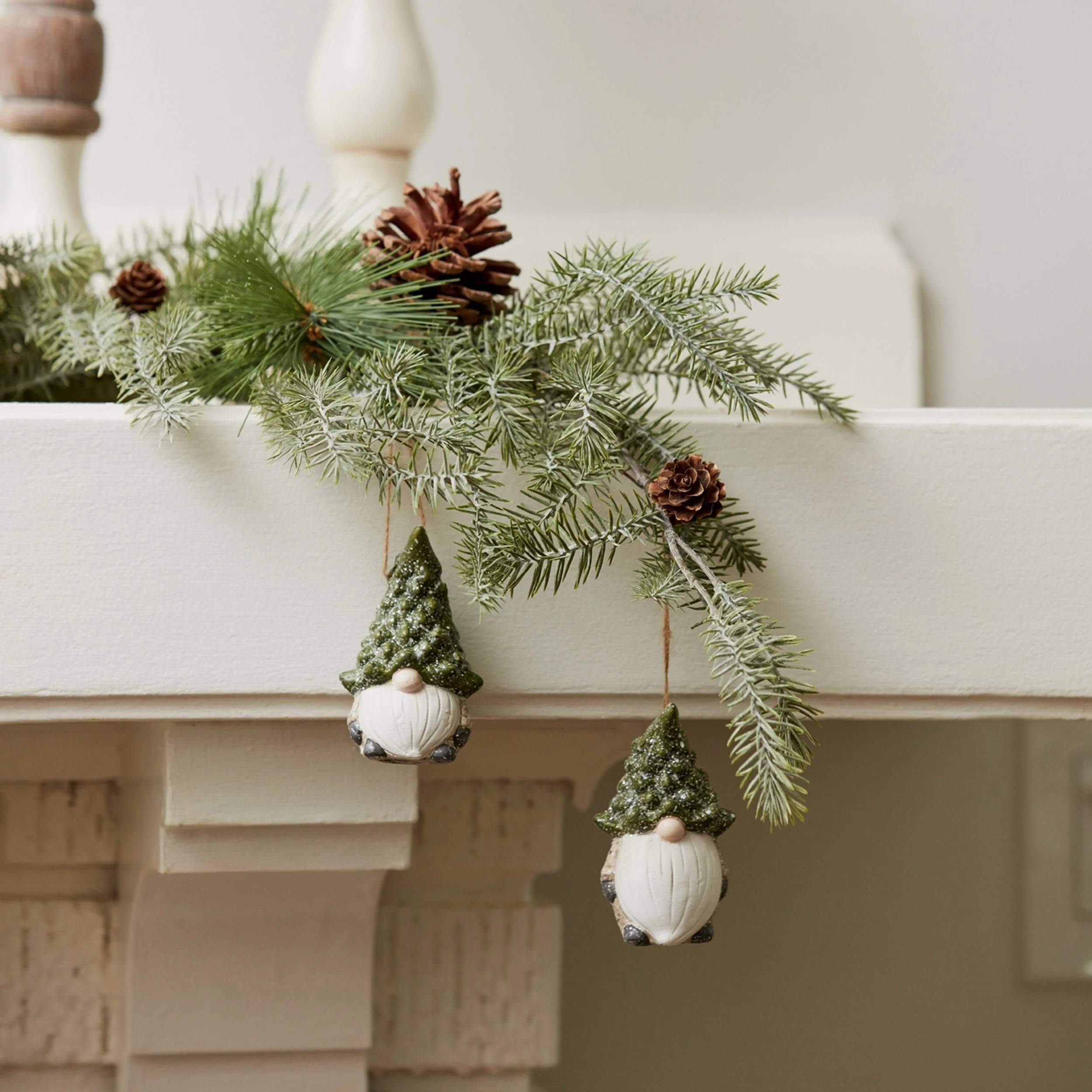 Terra Cotta Gnome with Pine Tree Hat Ornament (Set of 6) - Image 5