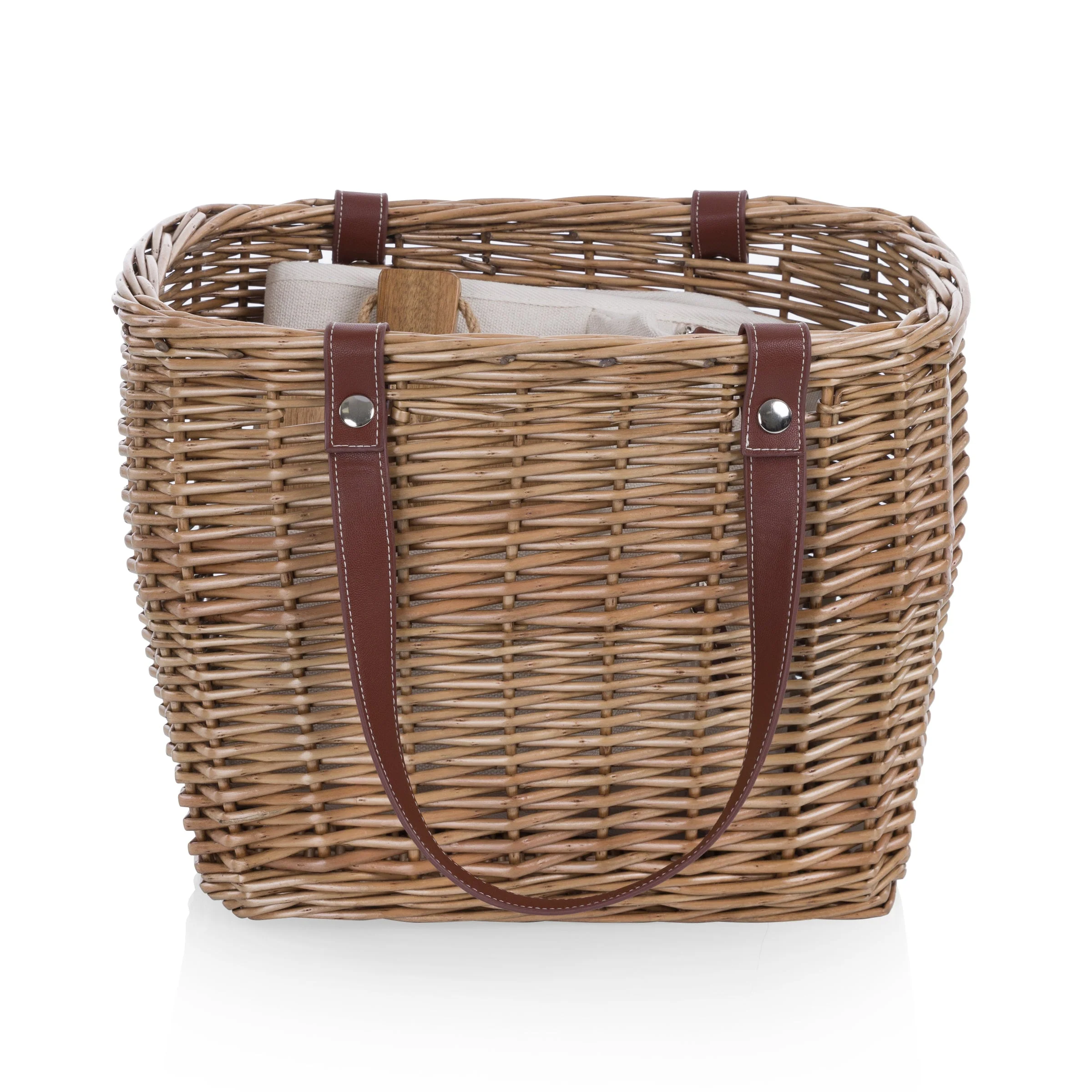 Terrabella Earth Friendly Handwoven Picnic Basket Set for 2 - Image 8