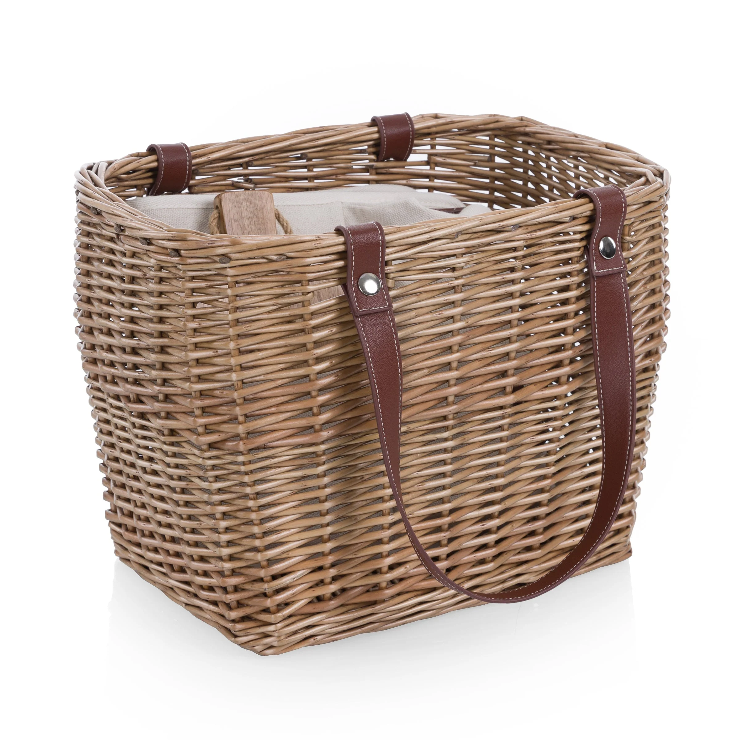 Terrabella Earth Friendly Handwoven Picnic Basket Set for 2 - Image 9