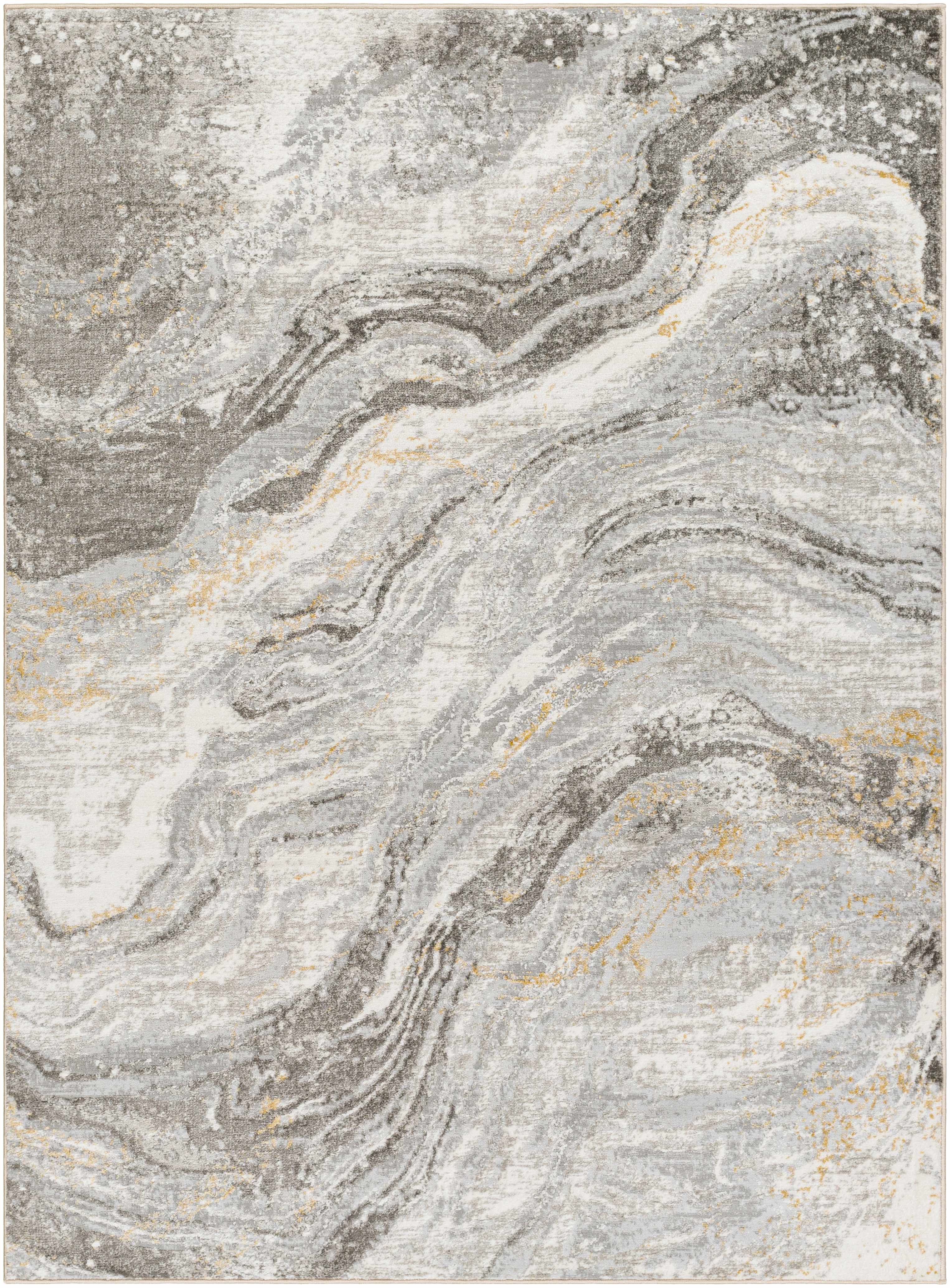 Tess Gray & Brown Marble Area Rug - Clearance