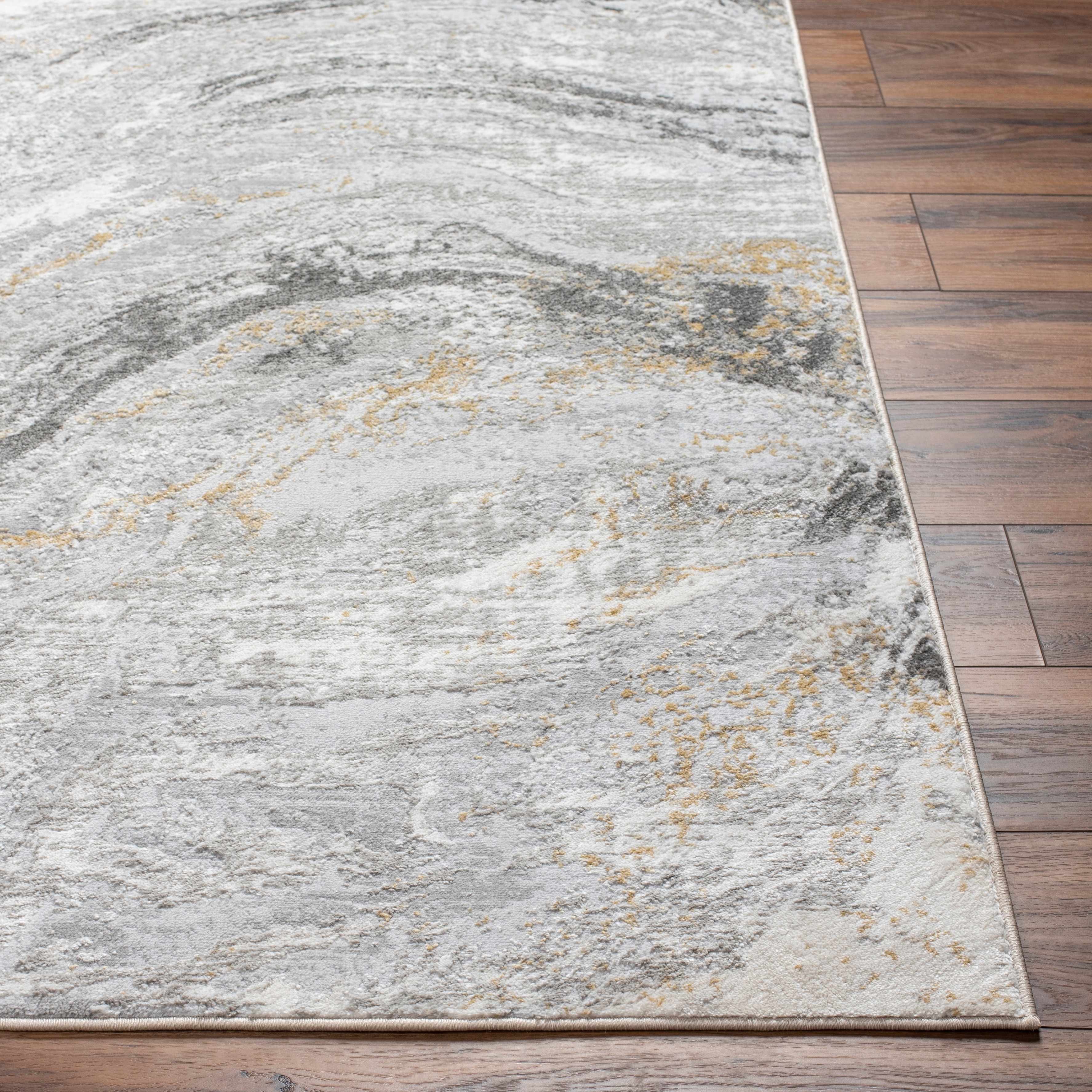Tess Gray & Brown Marble Area Rug - Clearance - Image 3