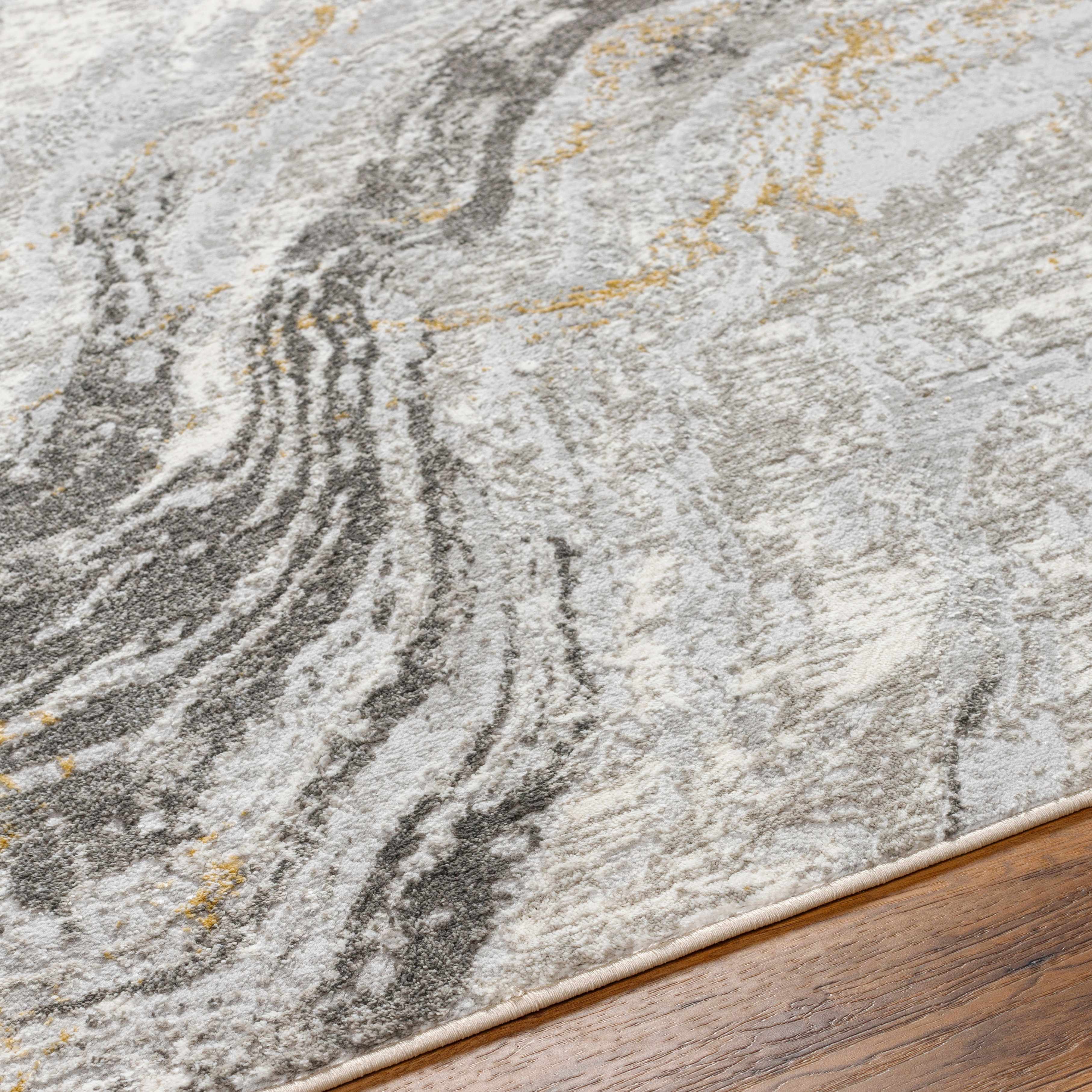 Tess Gray & Brown Marble Area Rug - Clearance - Image 6