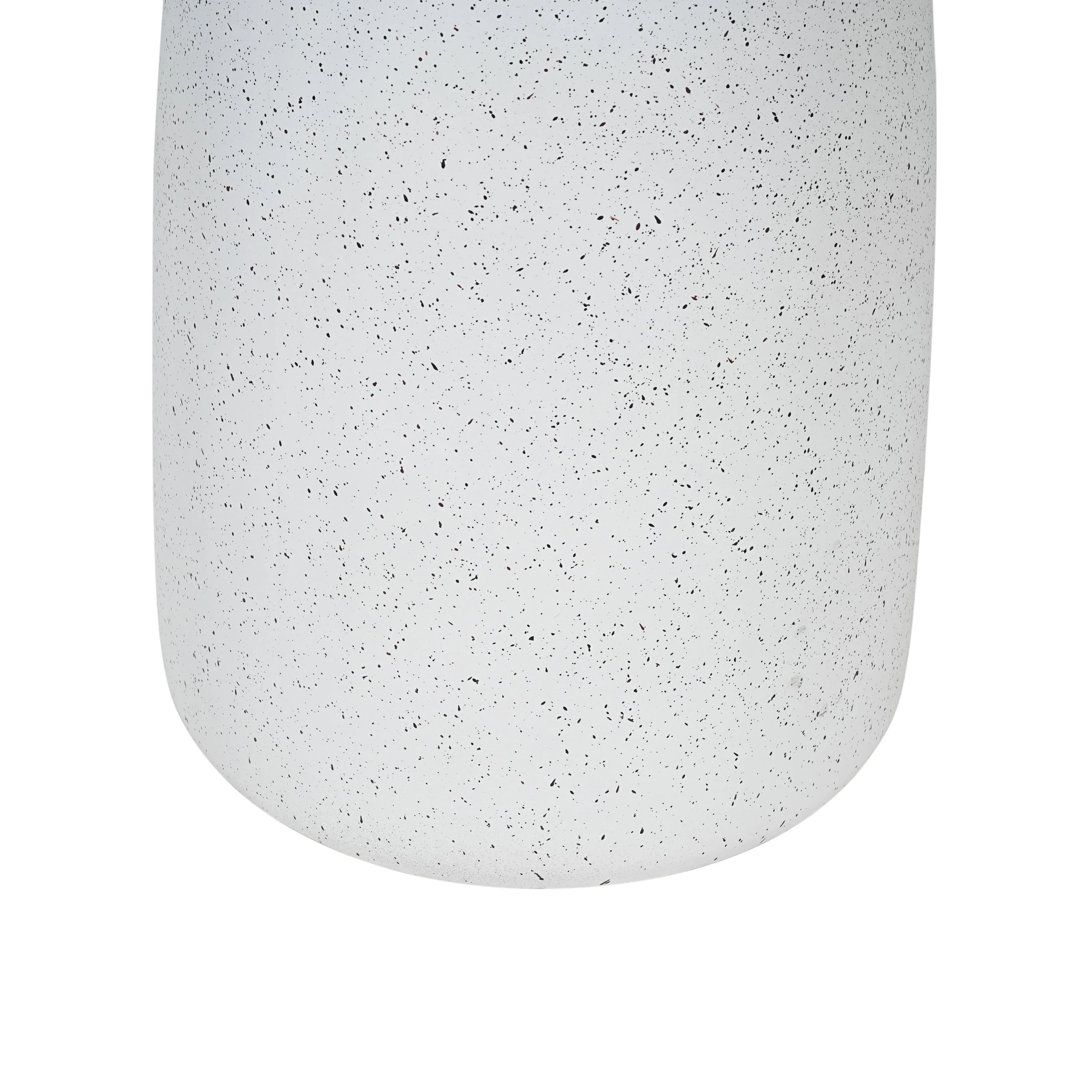Tess MGO Outdoor Patio Side Table Umbrella Base in White Marble - Image 11