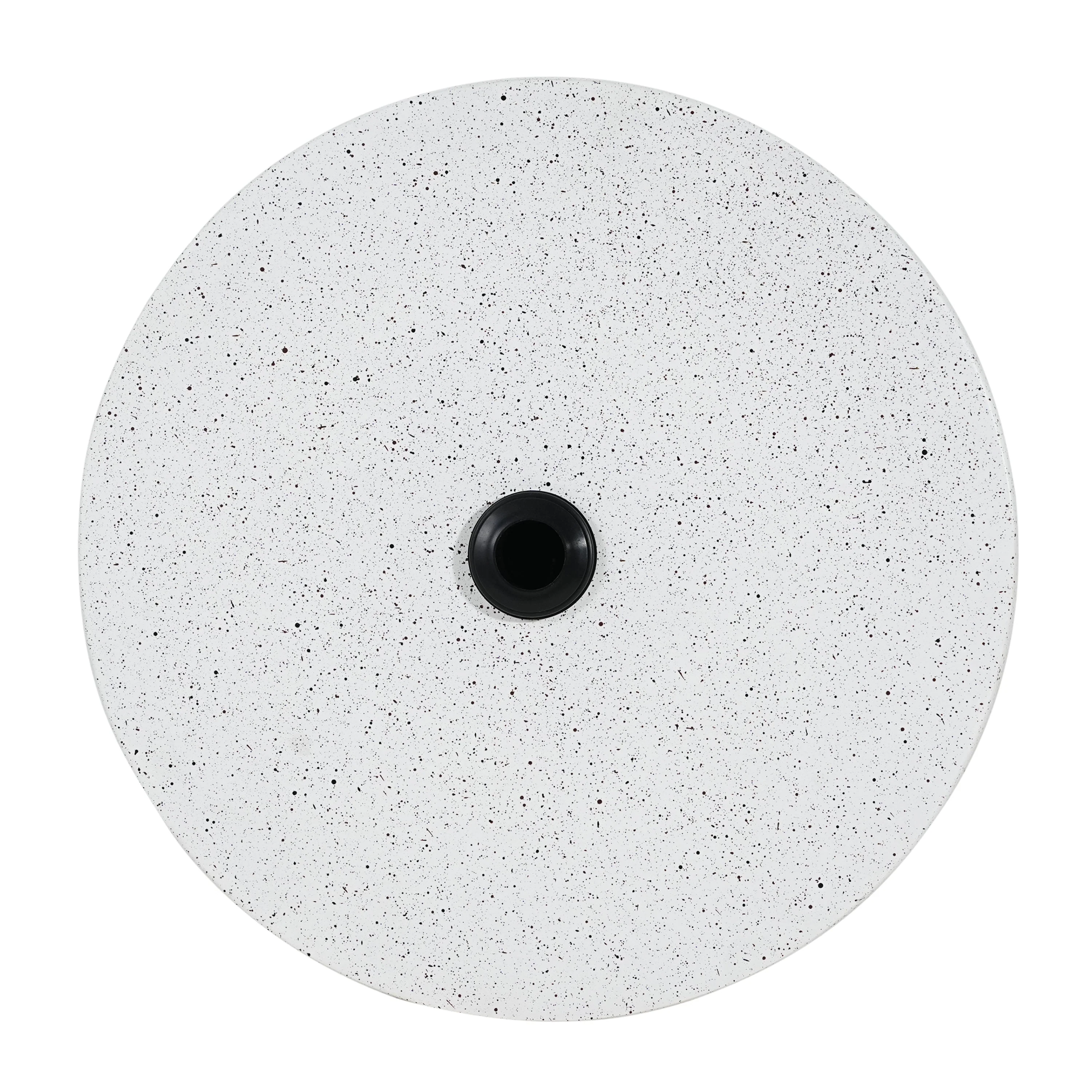 Tess MGO Outdoor Patio Side Table Umbrella Base in White Marble - Image 6