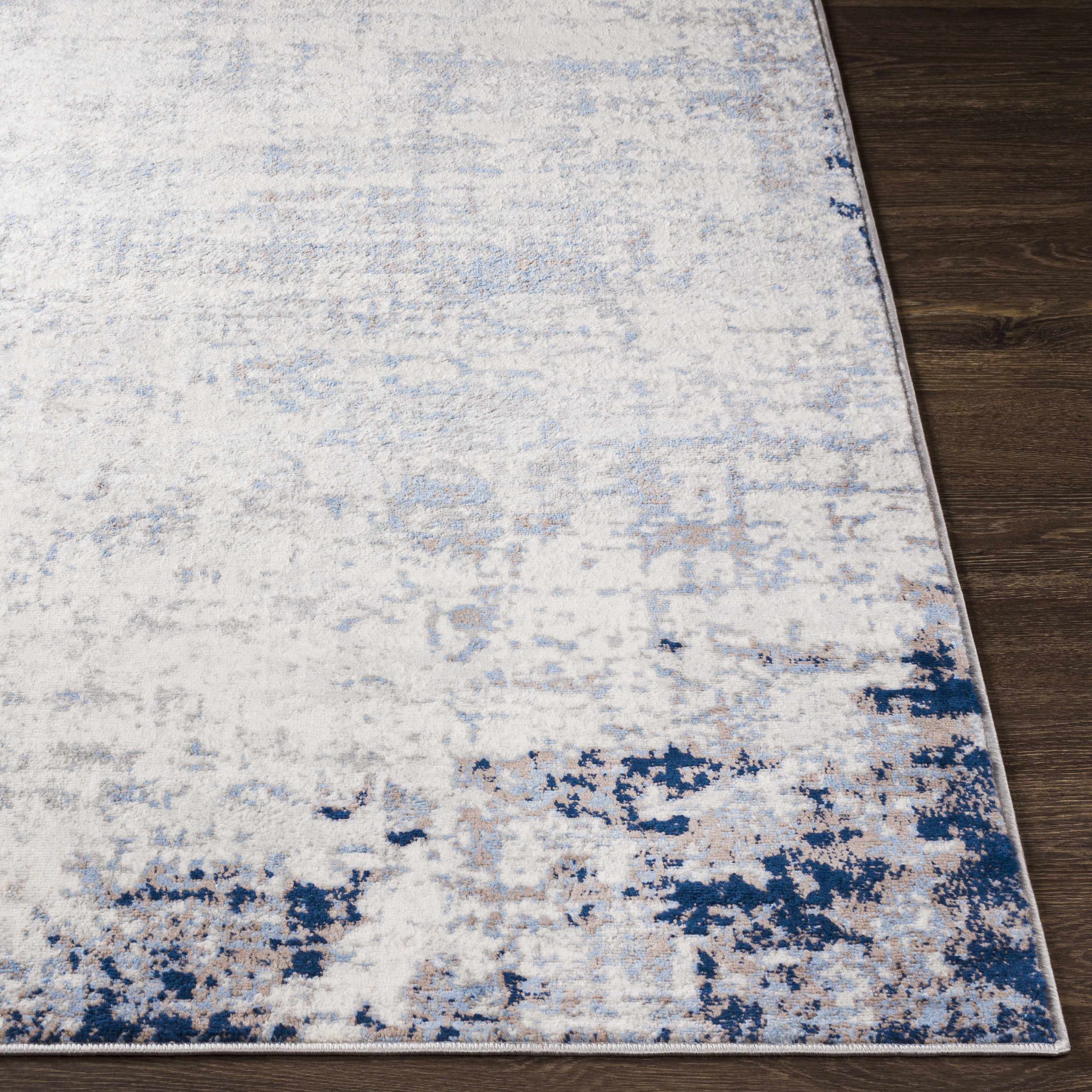 Texanna Abstract Blue/Gray Area Rug - Image 5