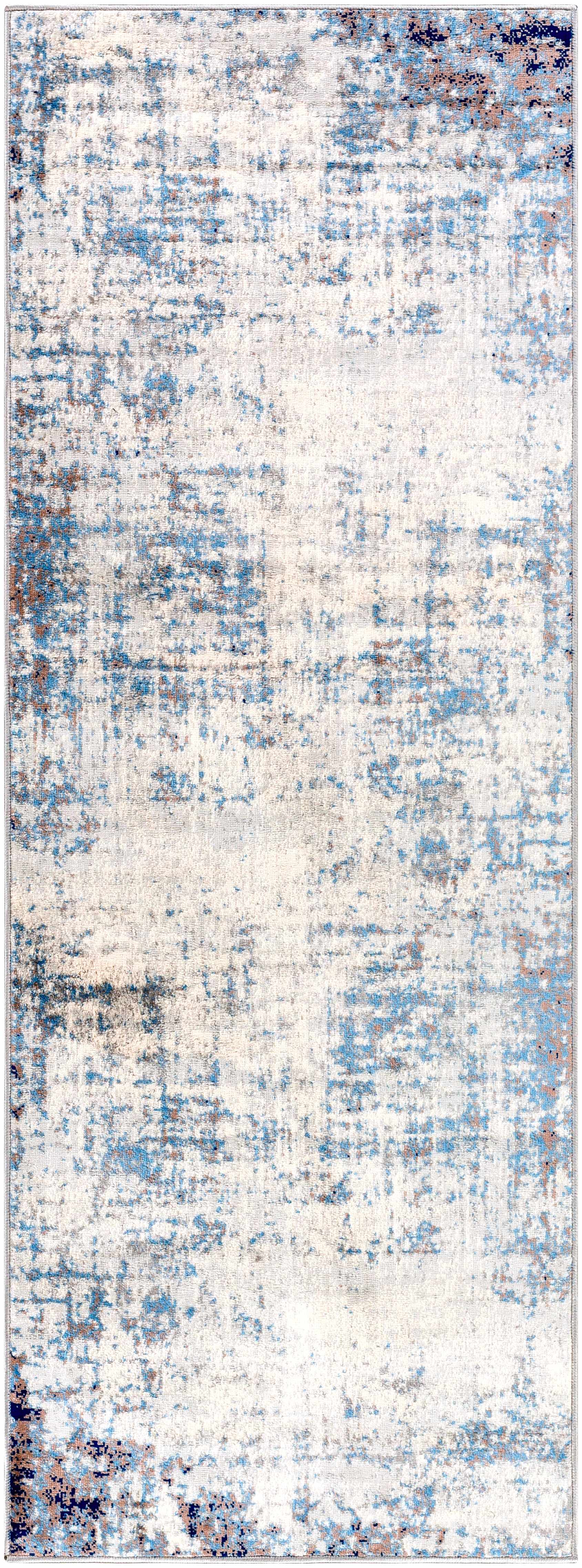 Texanna Abstract Blue/Gray Area Rug - Image 9