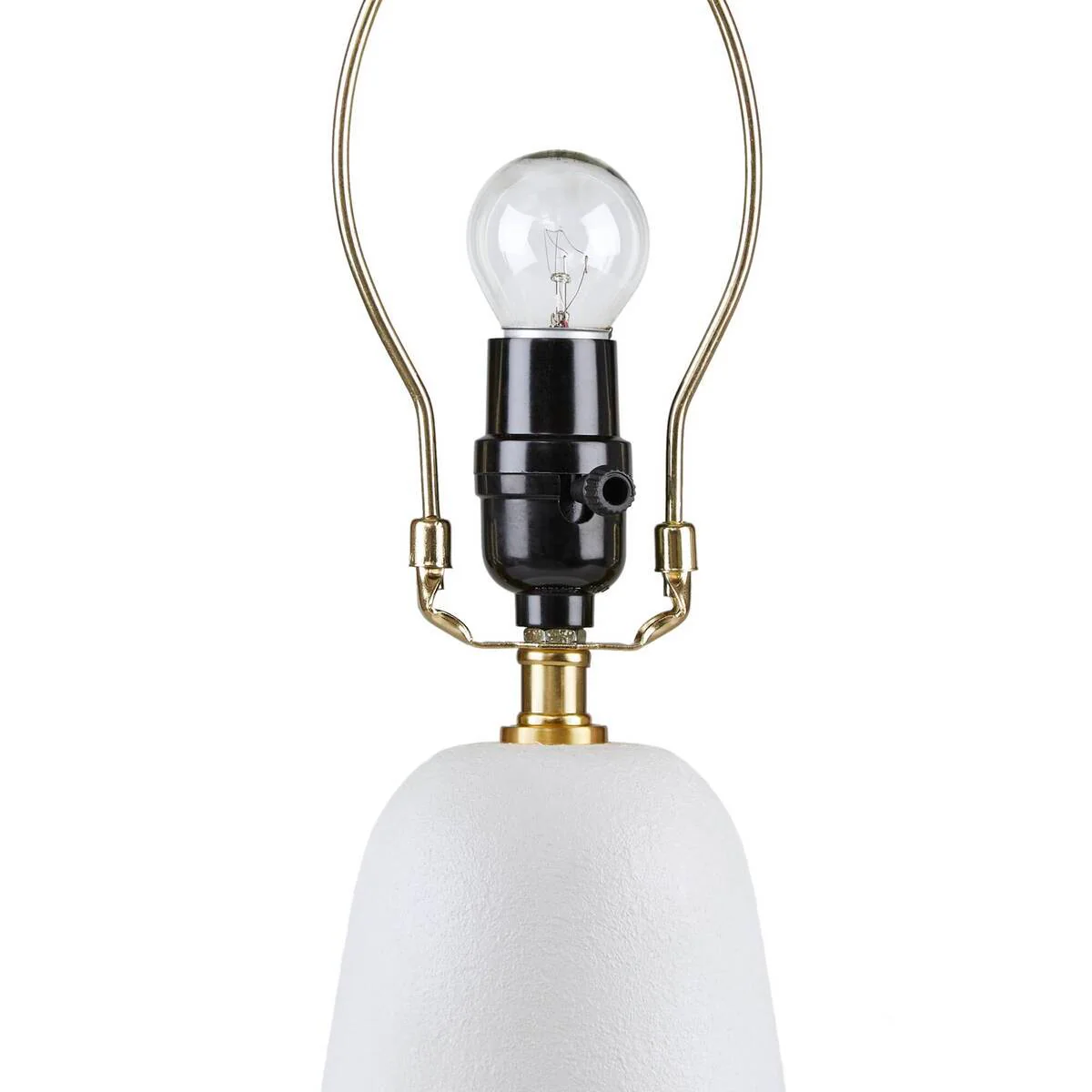 Textured Ceramic Table Lamp with Fluted Fabric Shade - White - Image 14