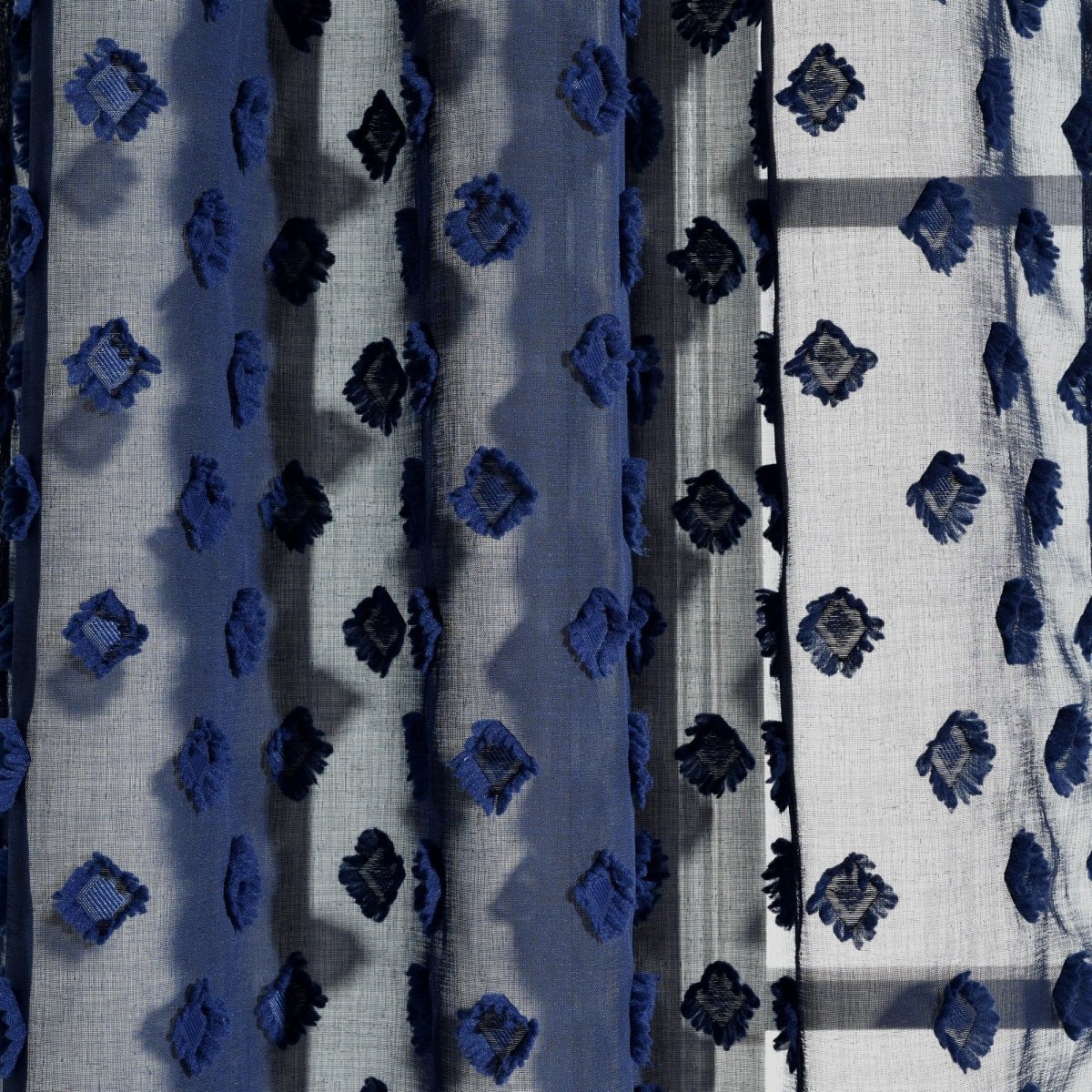 Textured Dot Grommet Sheer Window Curtain Panel Set - Image 12