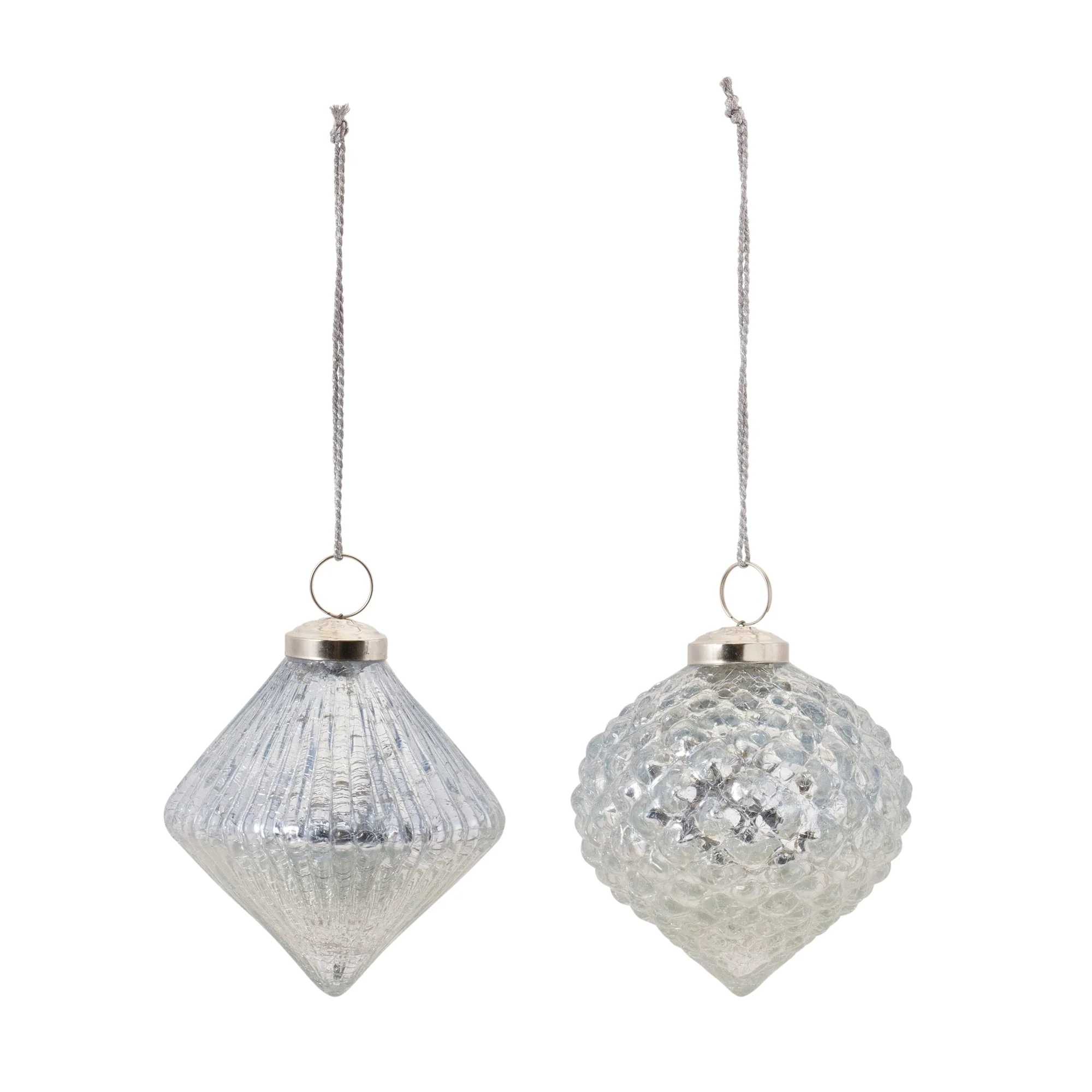 Textured Mercury Glass Ornament (Set of 6) - Image 2