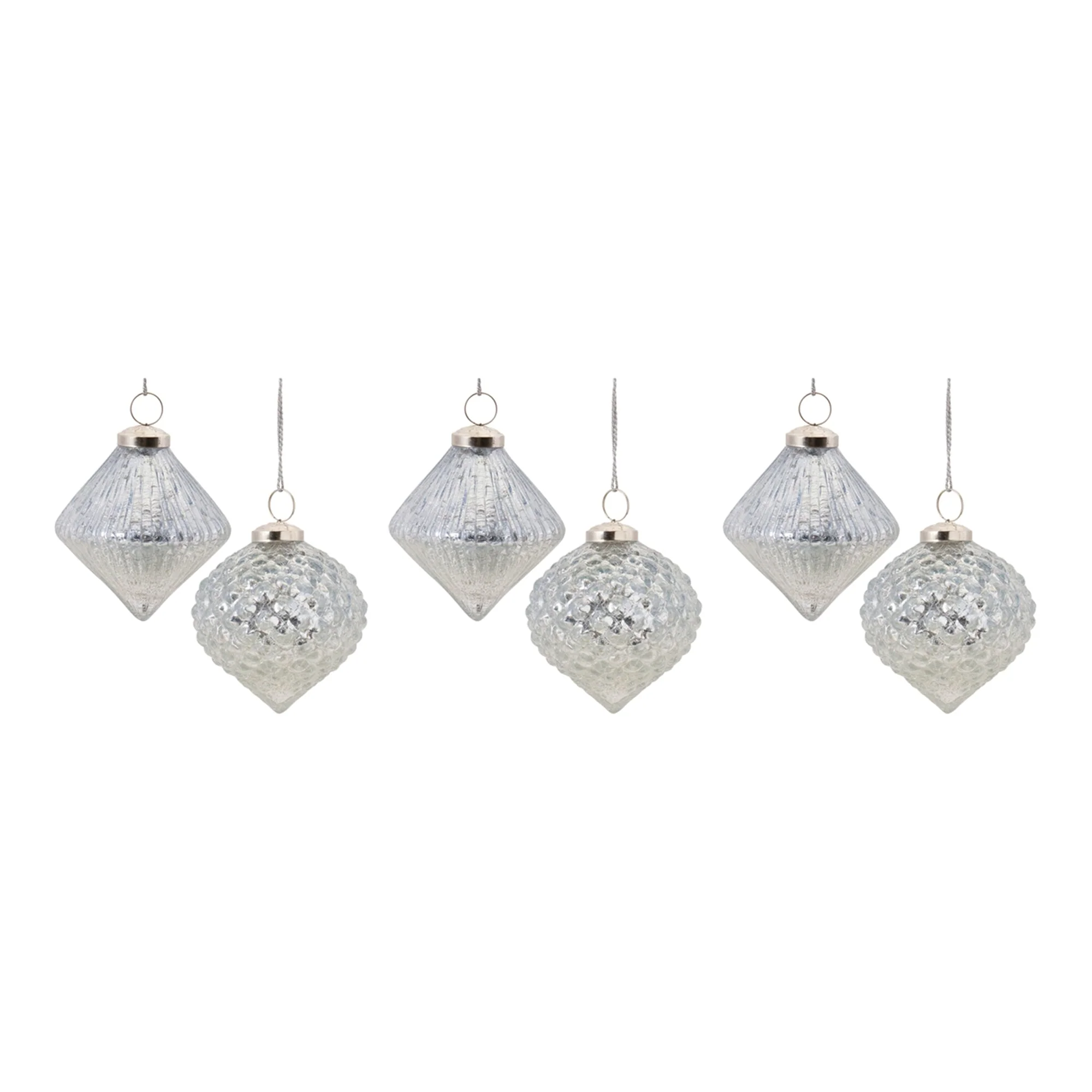 Textured Mercury Glass Ornament (Set of 6) - Image 5