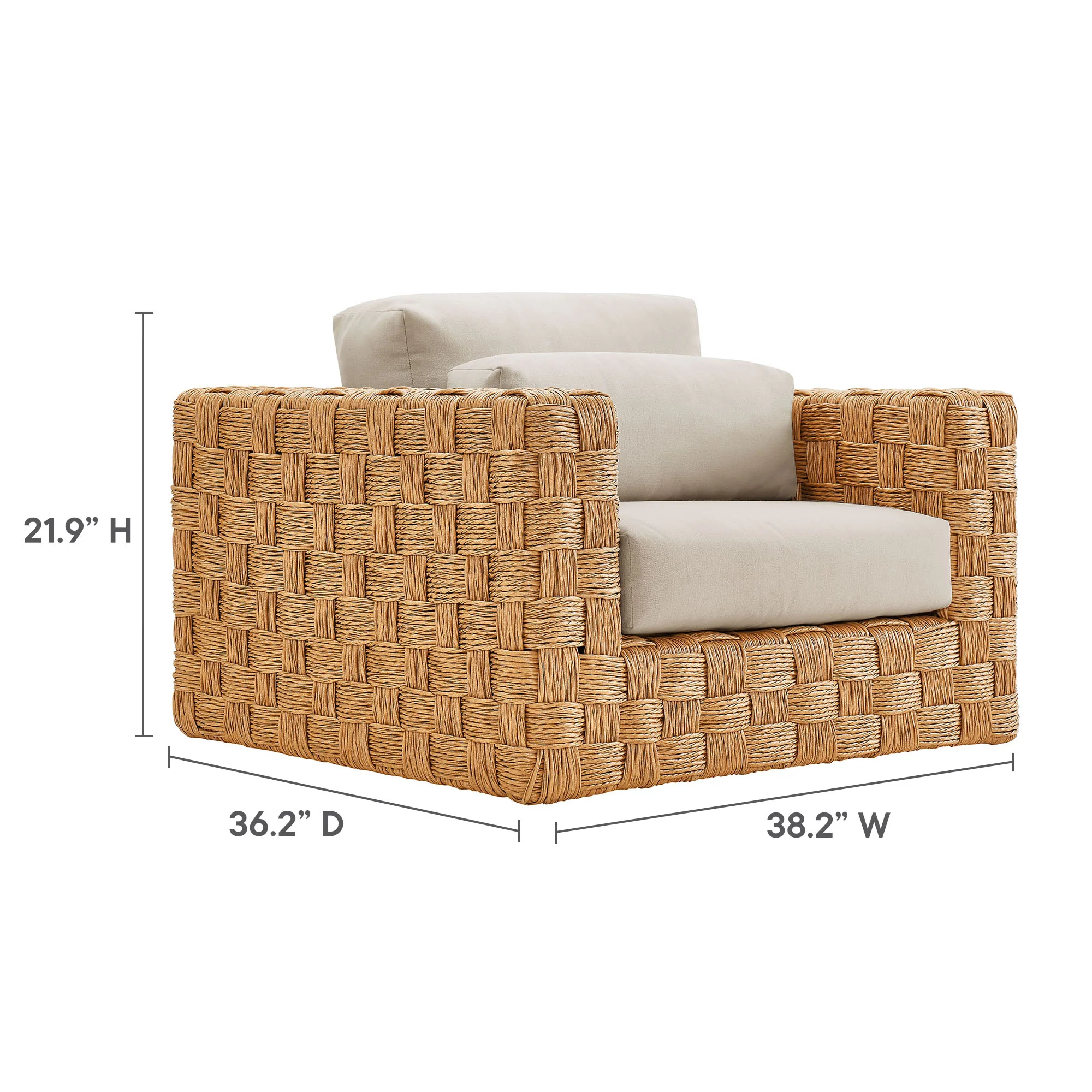 Thames Outdoor Patio Rattan Armchair by Modway - Image 2