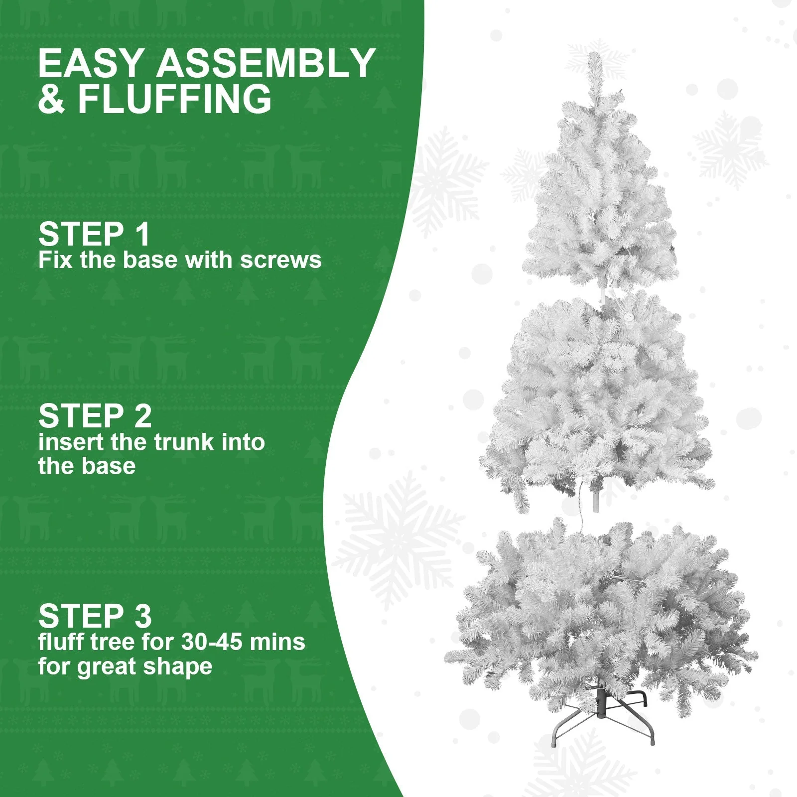 The 4-Foot Pre-Lit Modern White Christmas Tree - Image 3