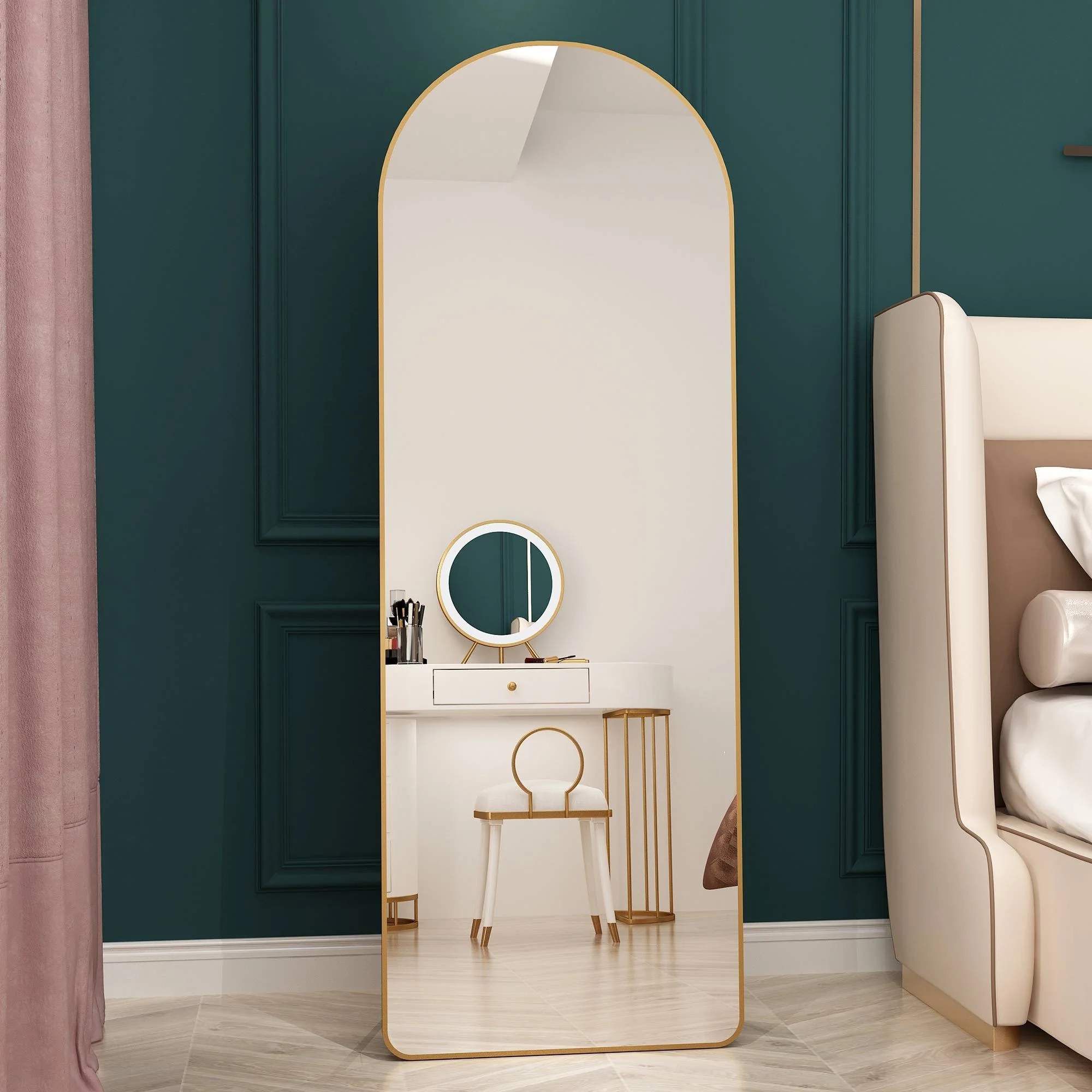 The 4th Generation Floor Mounted Full Length Mirror with Gold Frame - Image 15