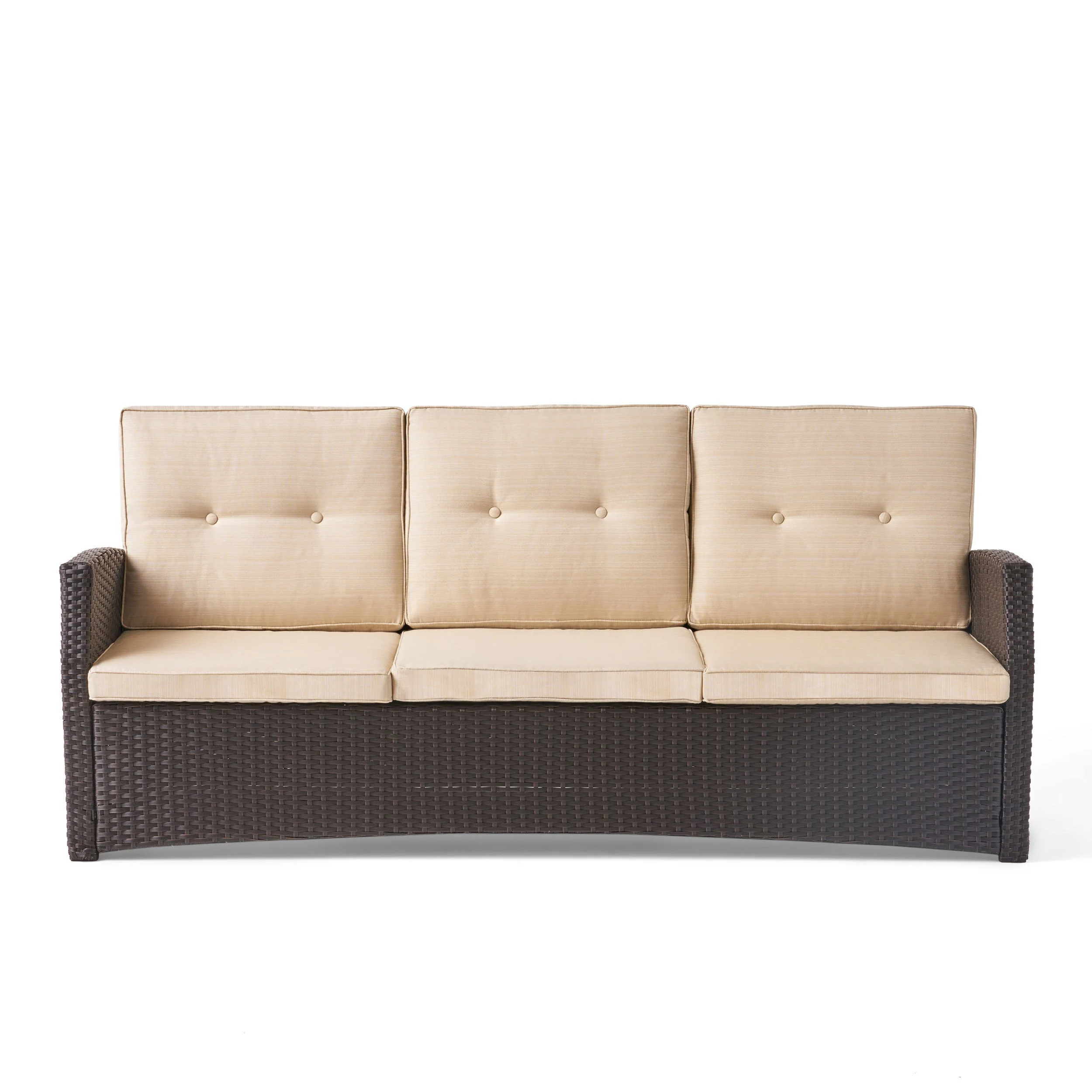The All-Weather Steel-Framed Three-Seater Patio Sofa - Image 2