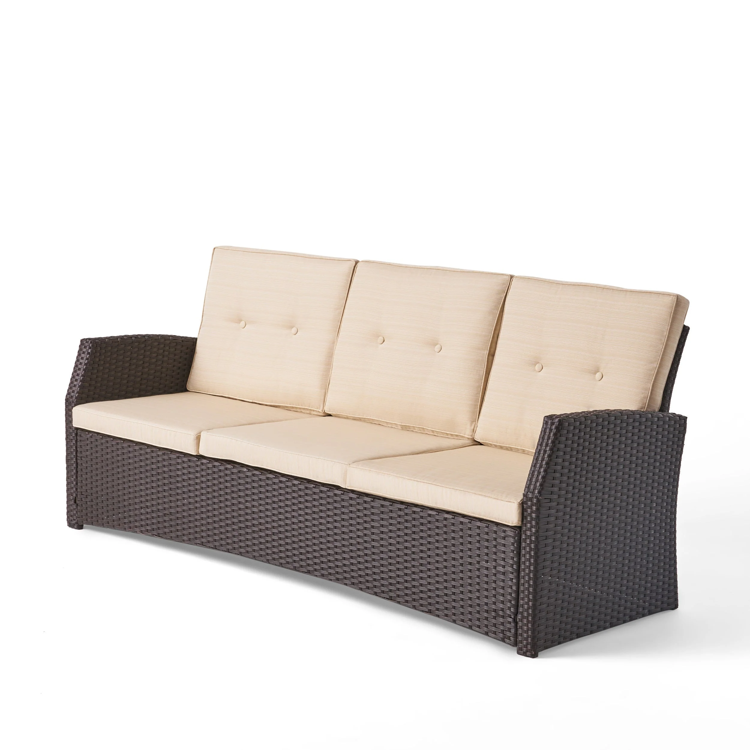 The All-Weather Steel-Framed Three-Seater Patio Sofa - Image 7