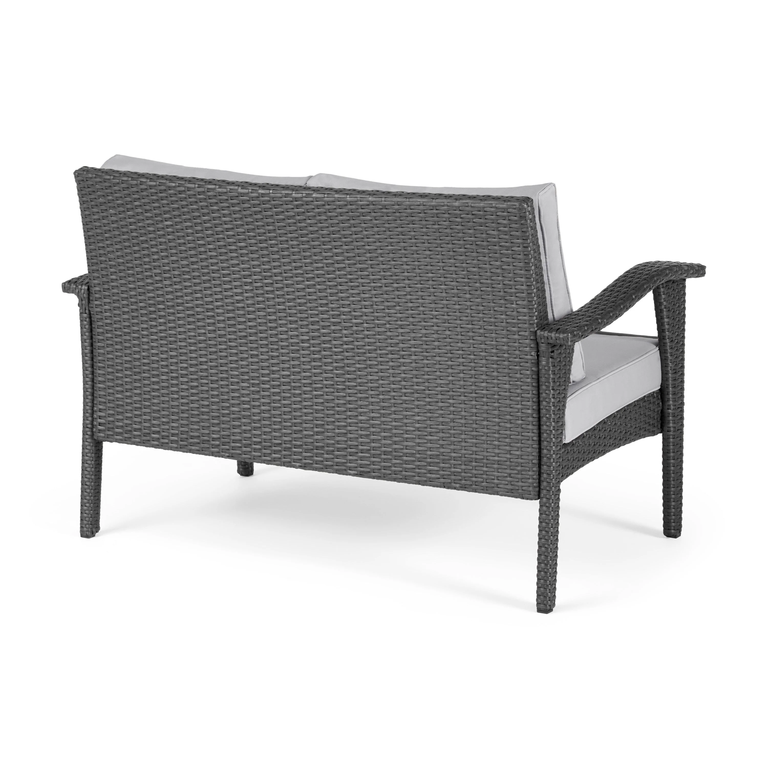 The Contoured All-Weather Wicker Loveseat by Christopher Knight Home - Image 6