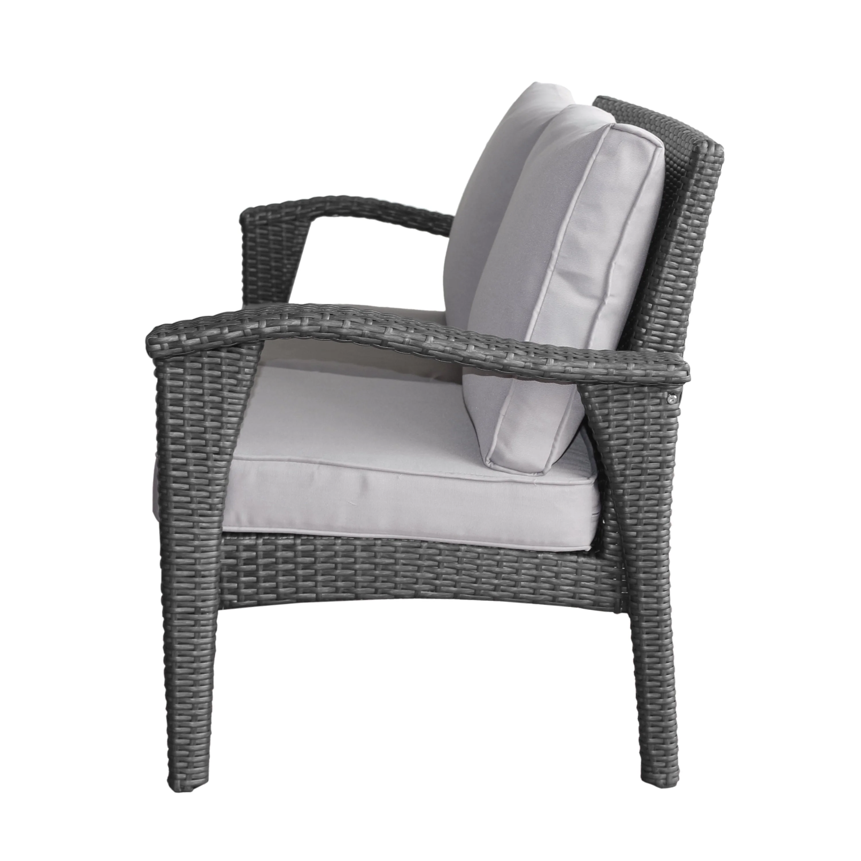 The Contoured All-Weather Wicker Loveseat by Christopher Knight Home - Image 7