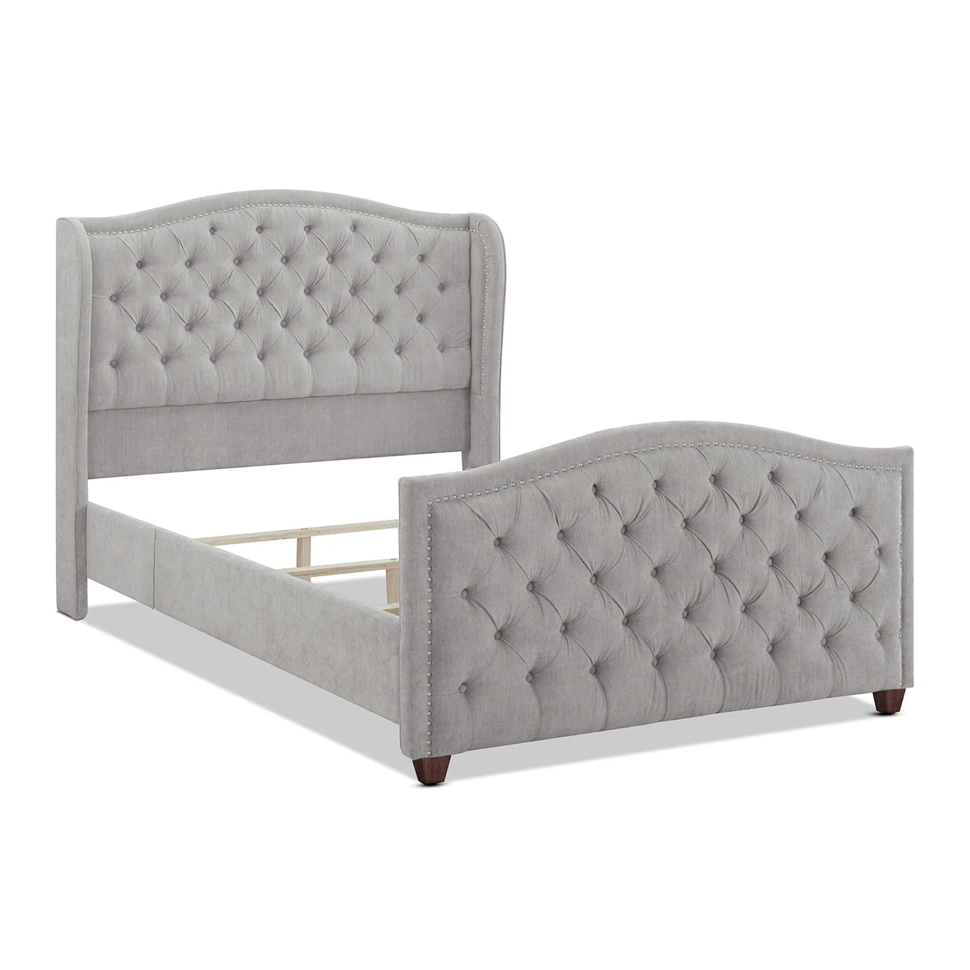 The Eldhavn™ Nailhead Upholstered Bedframe King - Image 5