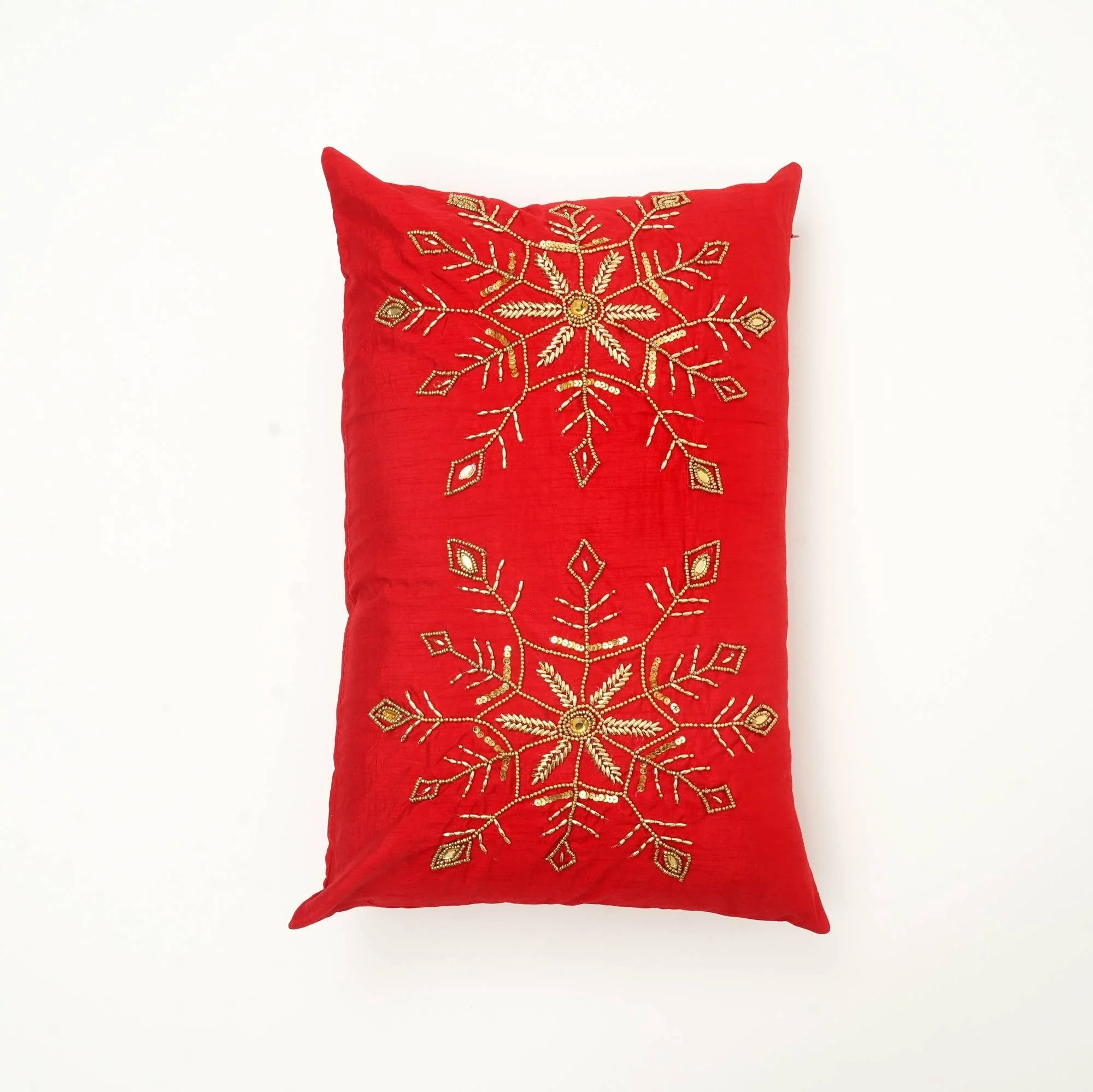 The Embroidered Snowflake Lumbar Pillow - Image 3