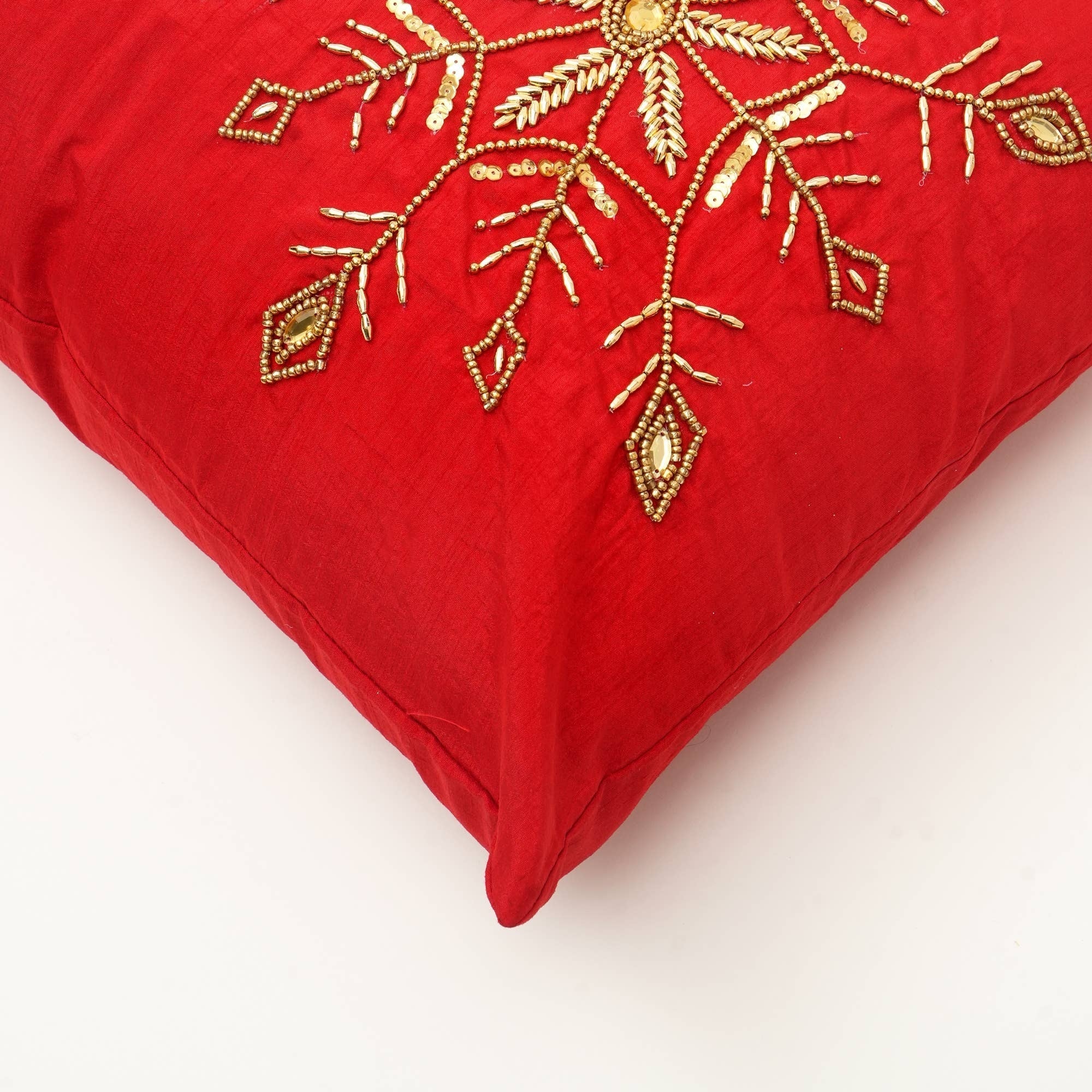 The Embroidered Snowflake Lumbar Pillow - Image 4