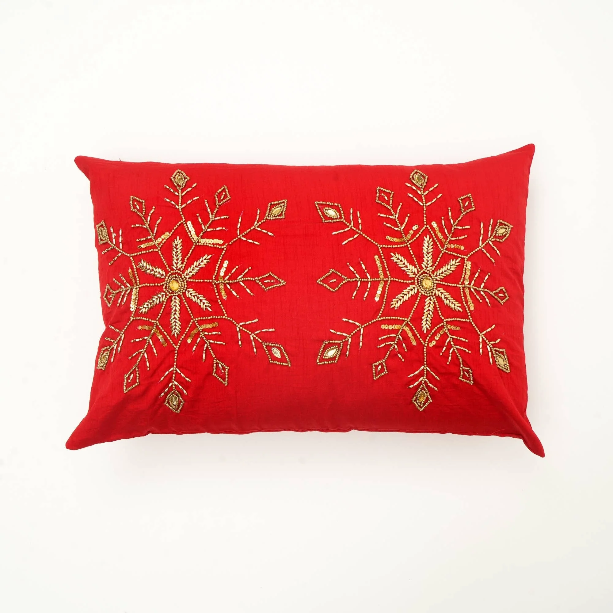 The Embroidered Snowflake Lumbar Pillow - Image 6