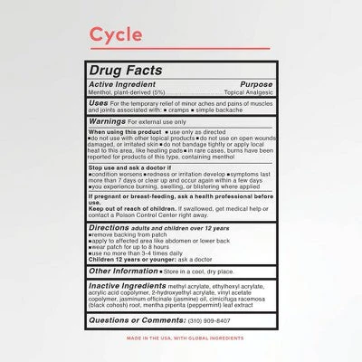 The Good Patch Cycle Plant-Based Vegan Wellness Patch 4ct - Image 2