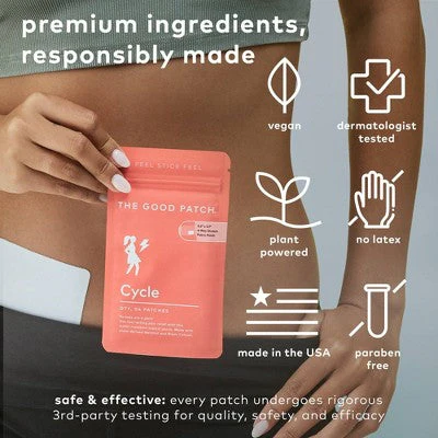 The Good Patch Cycle Plant-Based Vegan Wellness Patch 4ct - Image 5