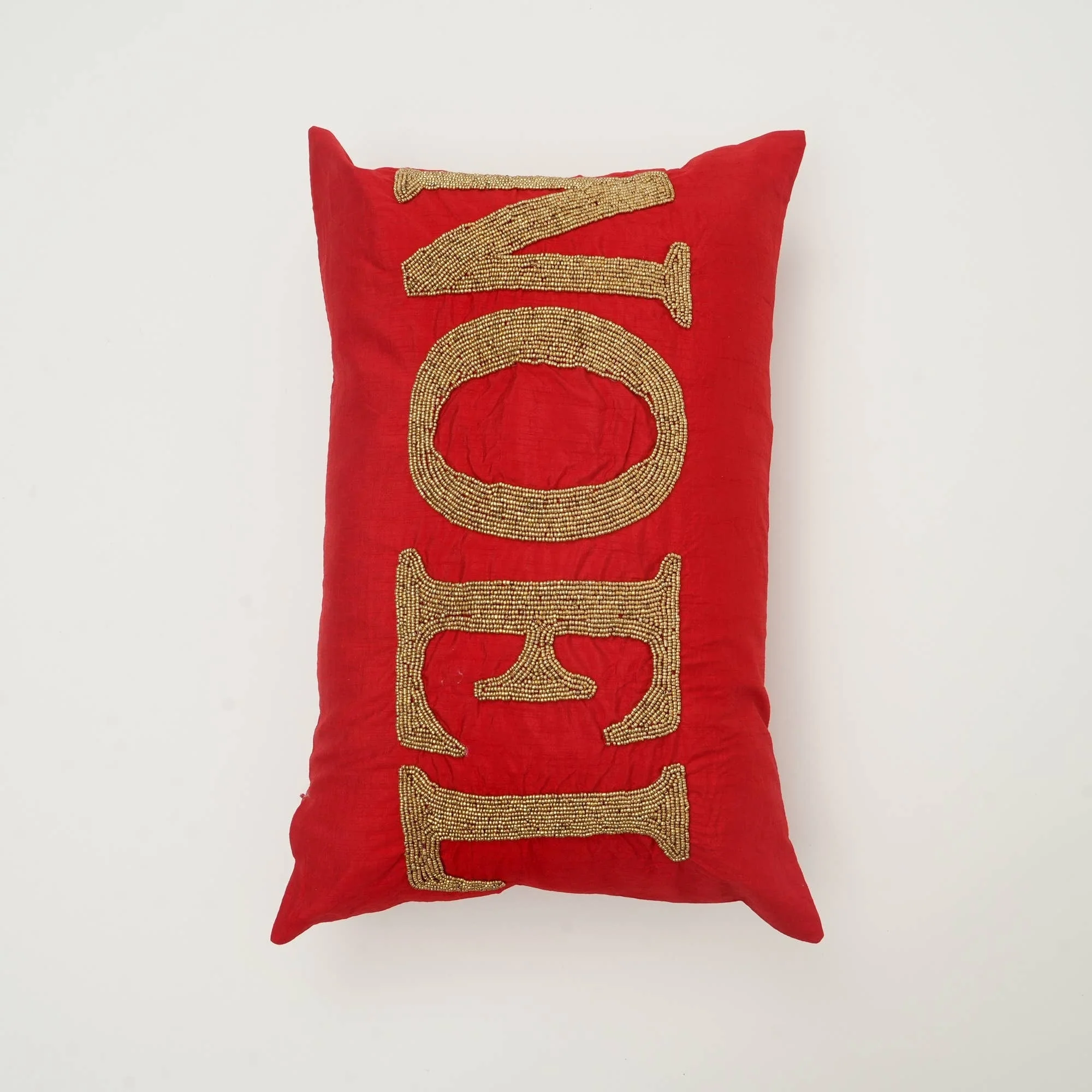 The Hand-Beaded Holiday Accent Pillow - Image 3