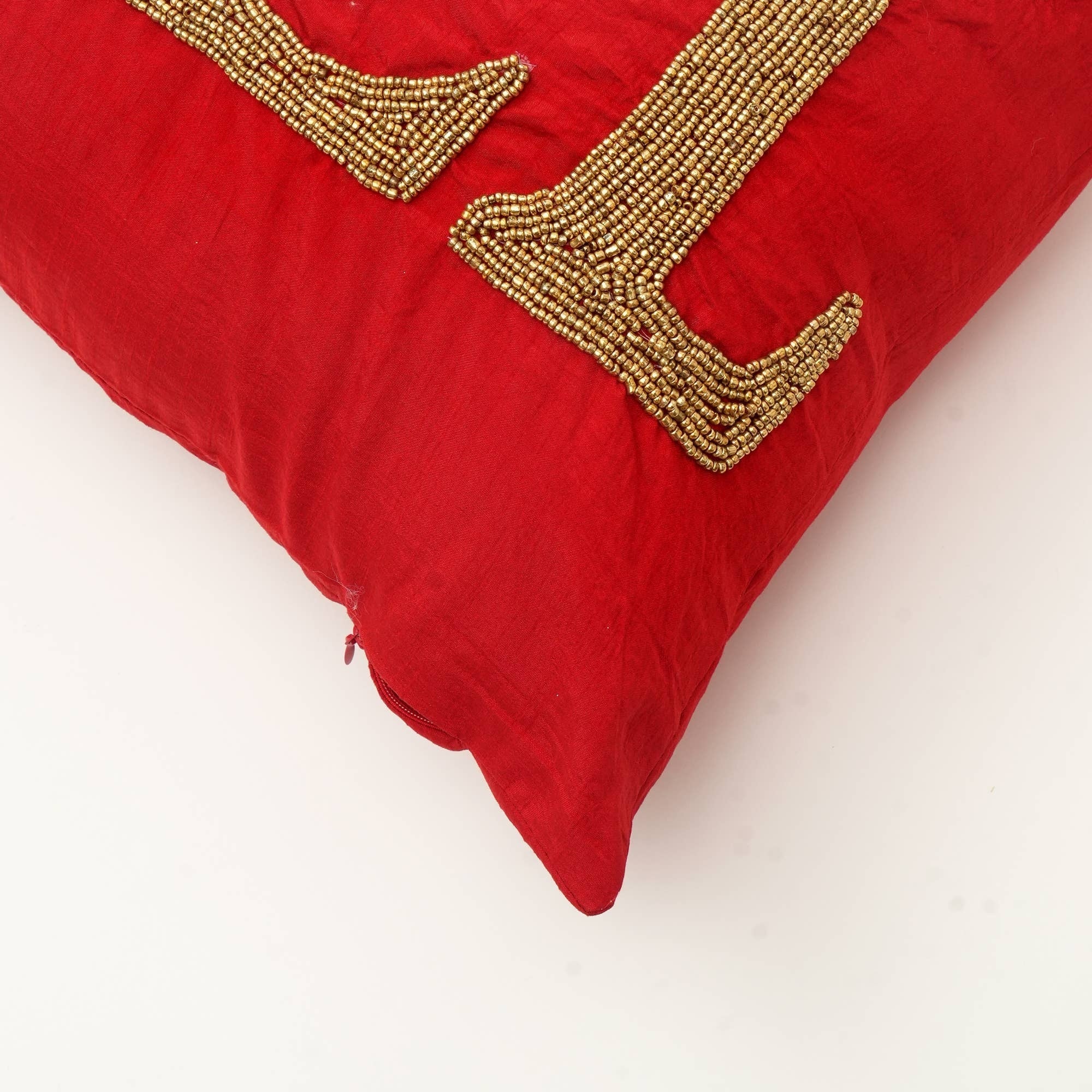 The Hand-Beaded Holiday Accent Pillow - Image 4