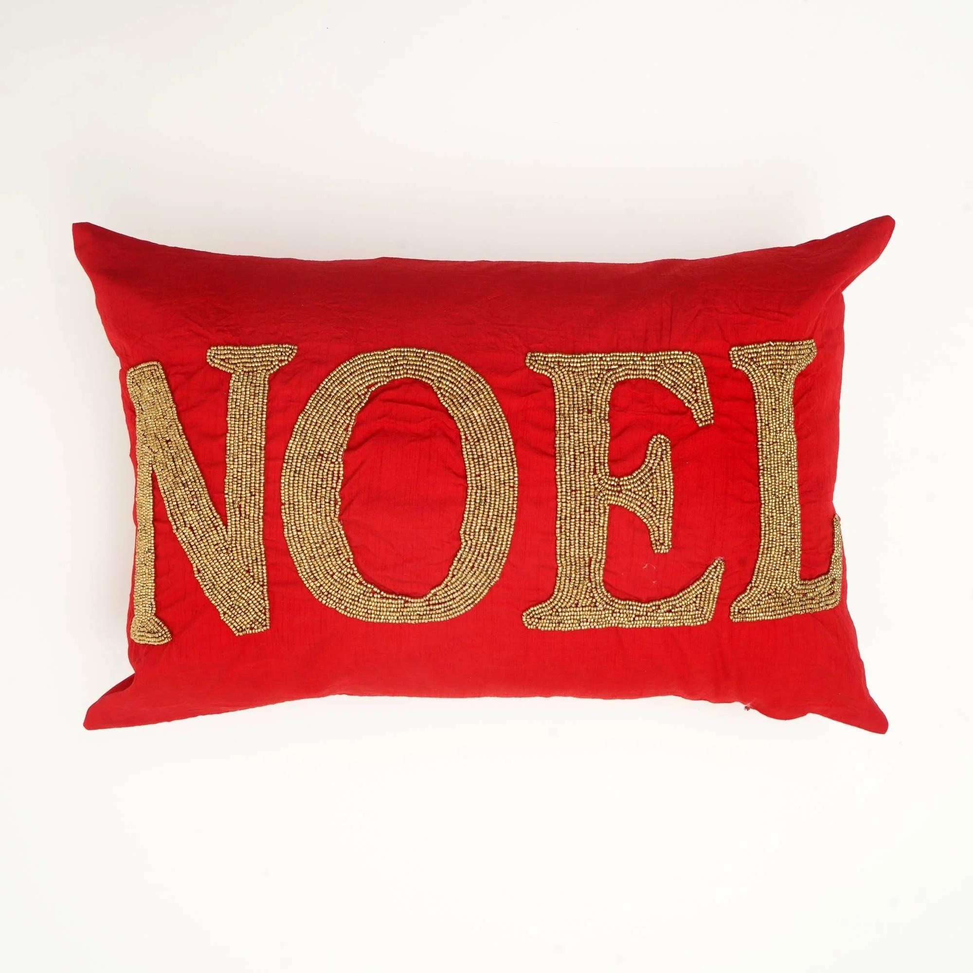 The Hand-Beaded Holiday Accent Pillow - Image 6