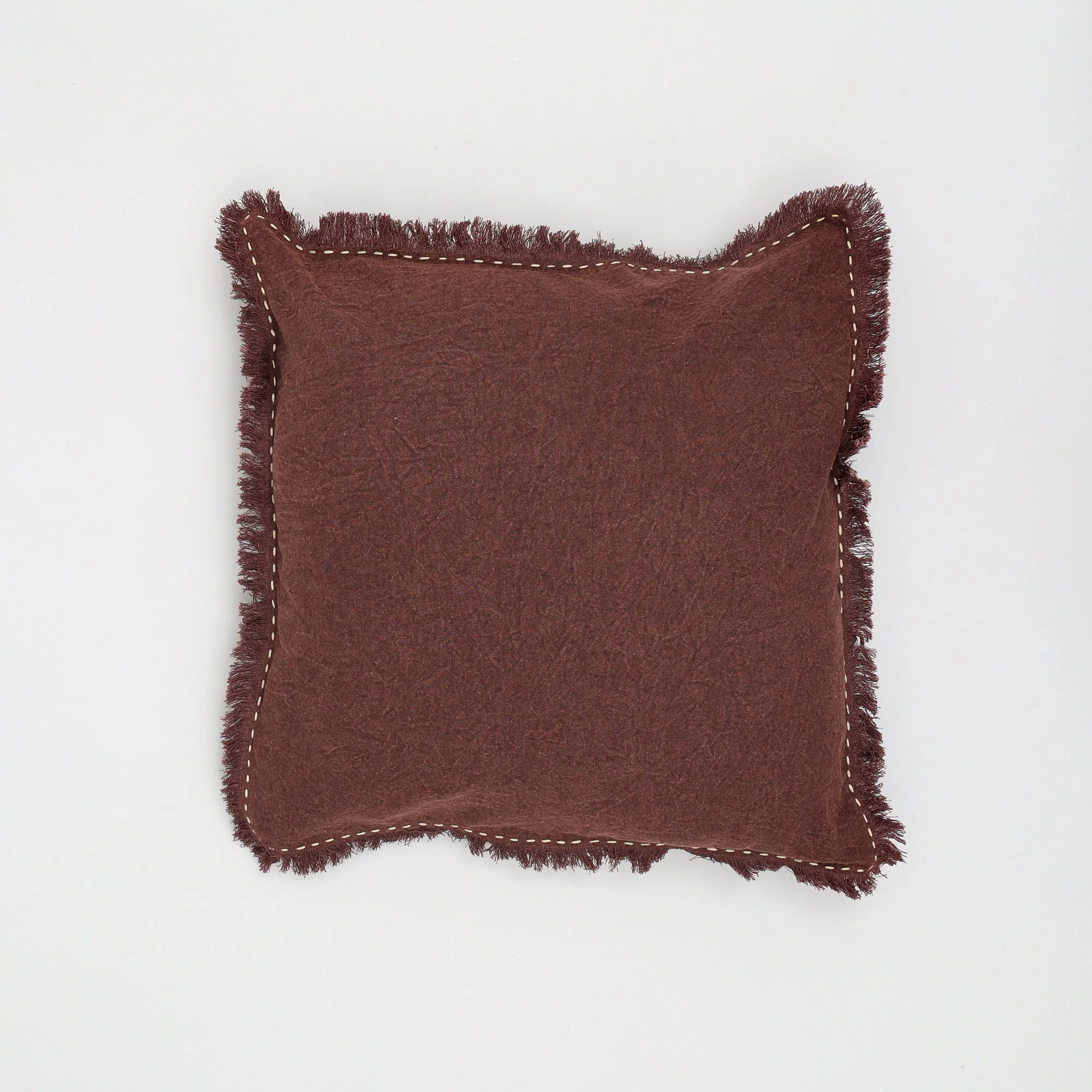 The Handwoven Fringe Cotton-Linen Pillow - Image 2
